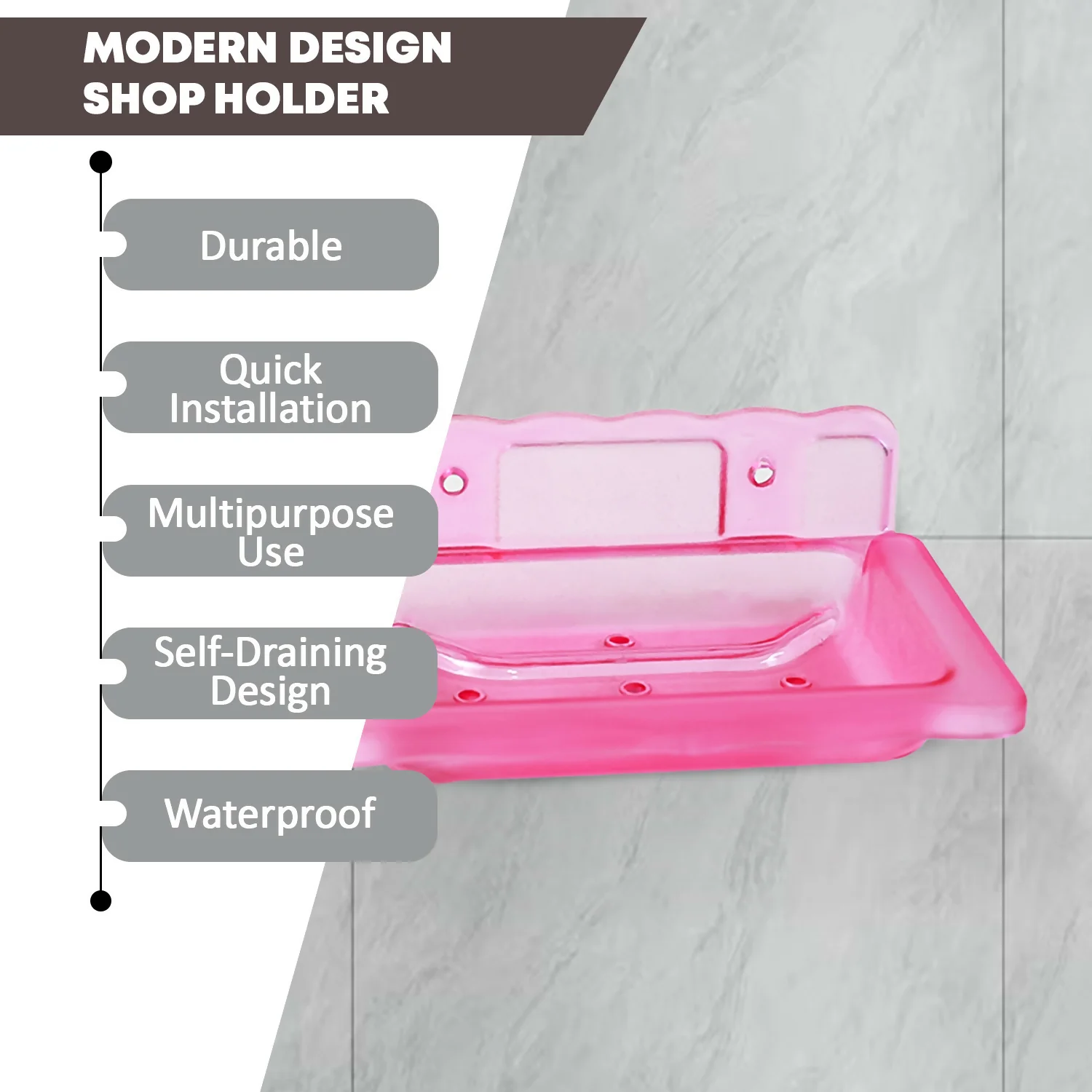 Plastic Soap Dish Holder ,Sabudani - Image 3