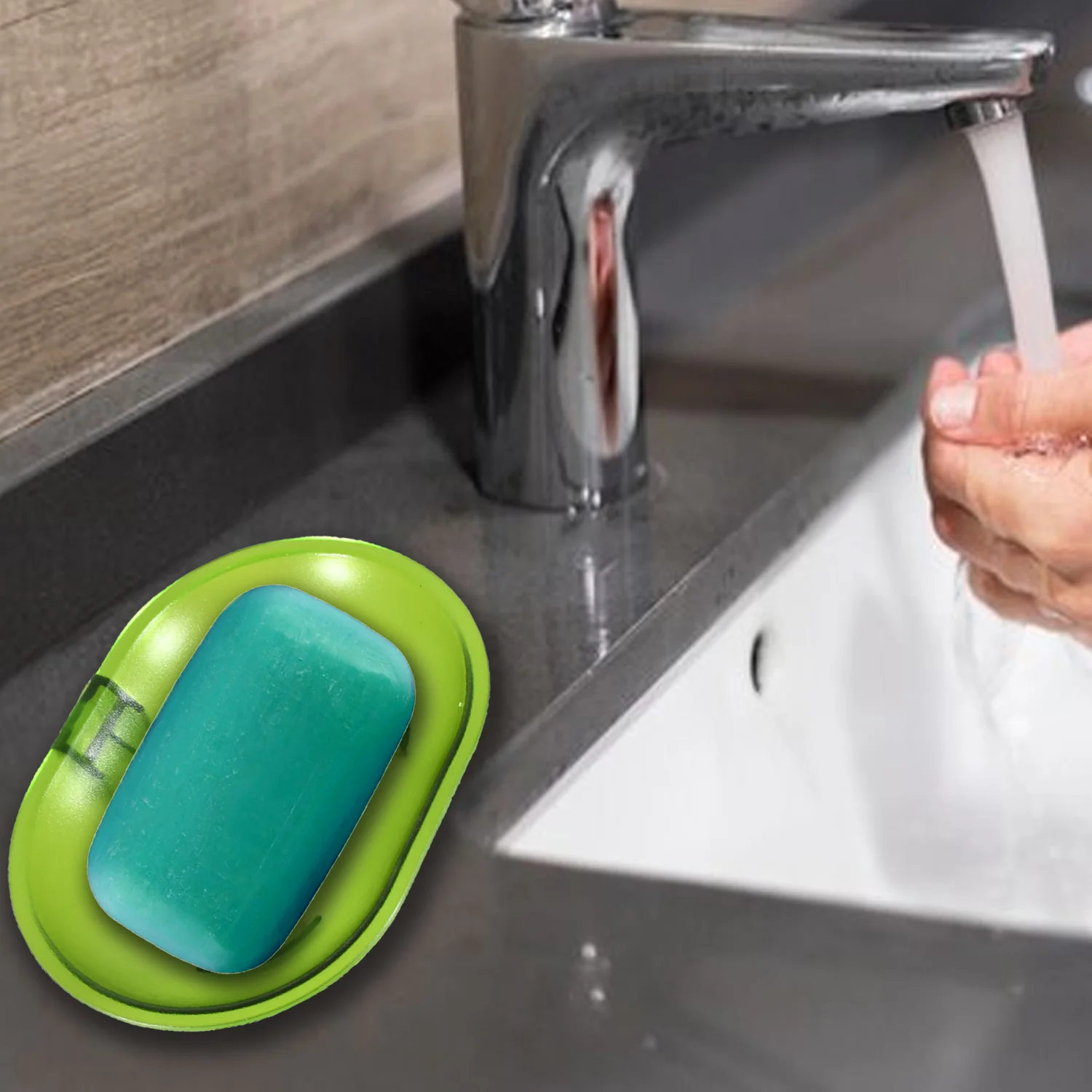 Wall-Mounted Plastic Soap Dish Holder for Bathroom & Kitchen - Image 8