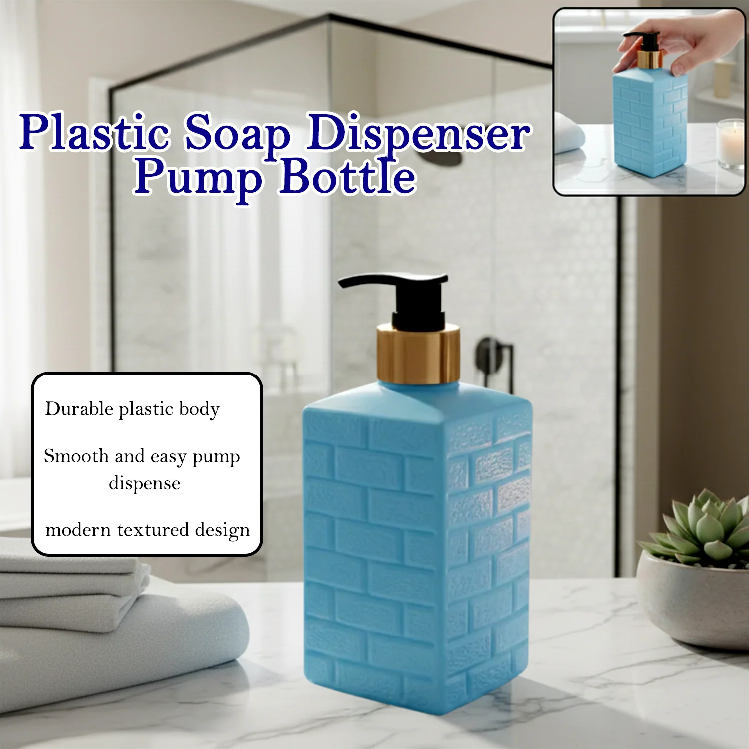 Plastic Soap Dispenser Pump Bottle (1 Pc) - Image 4