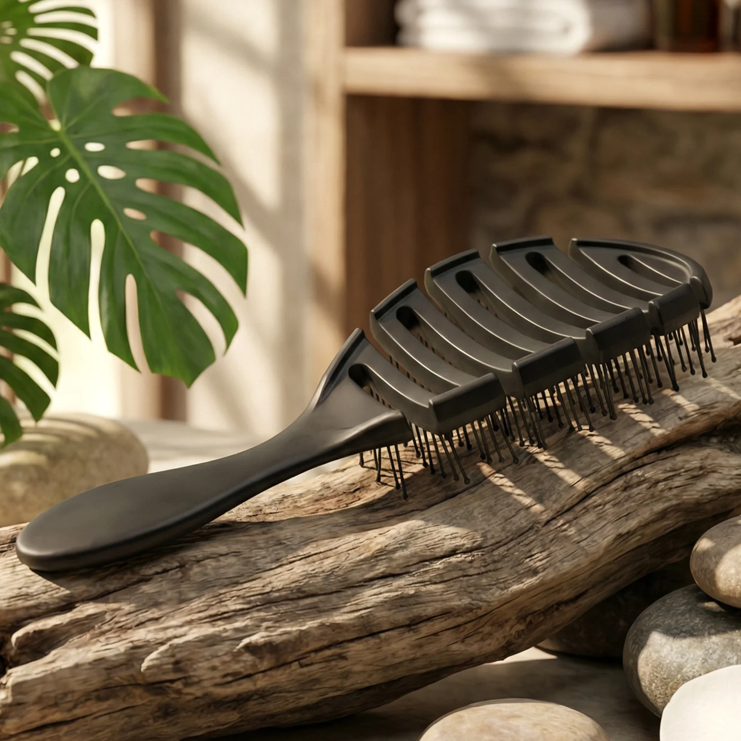 Plastic Soft Wide Tooth Detangling Hair Comb (1 Pc) - Image 7