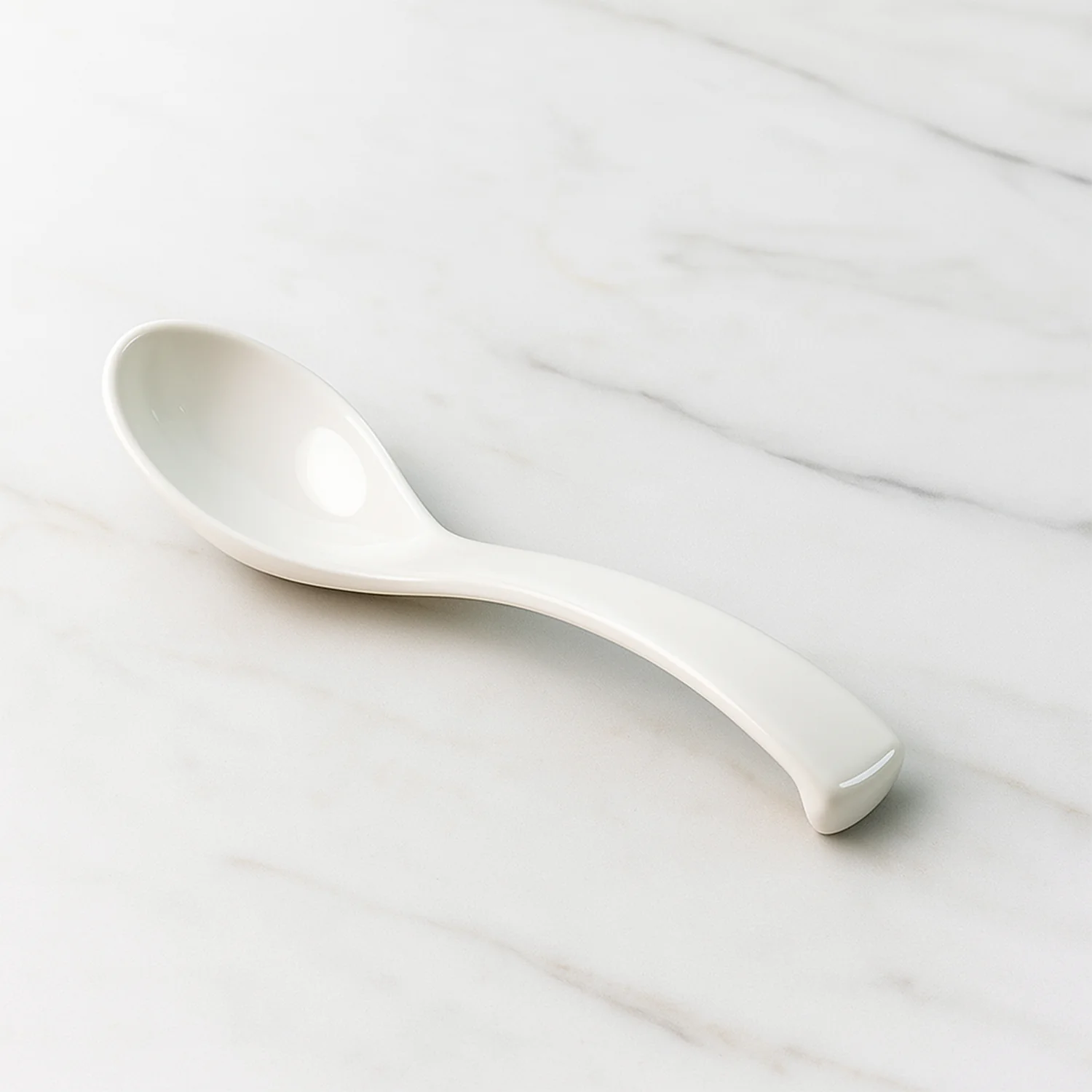 Plastic Soup Spoon – Deep Bowl (1 Pc / White) - Image 3