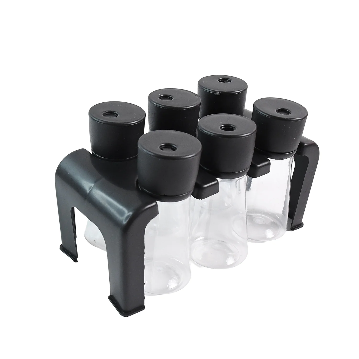 6-Piece Plastic Spice Jar Set with Stand - Image 5
