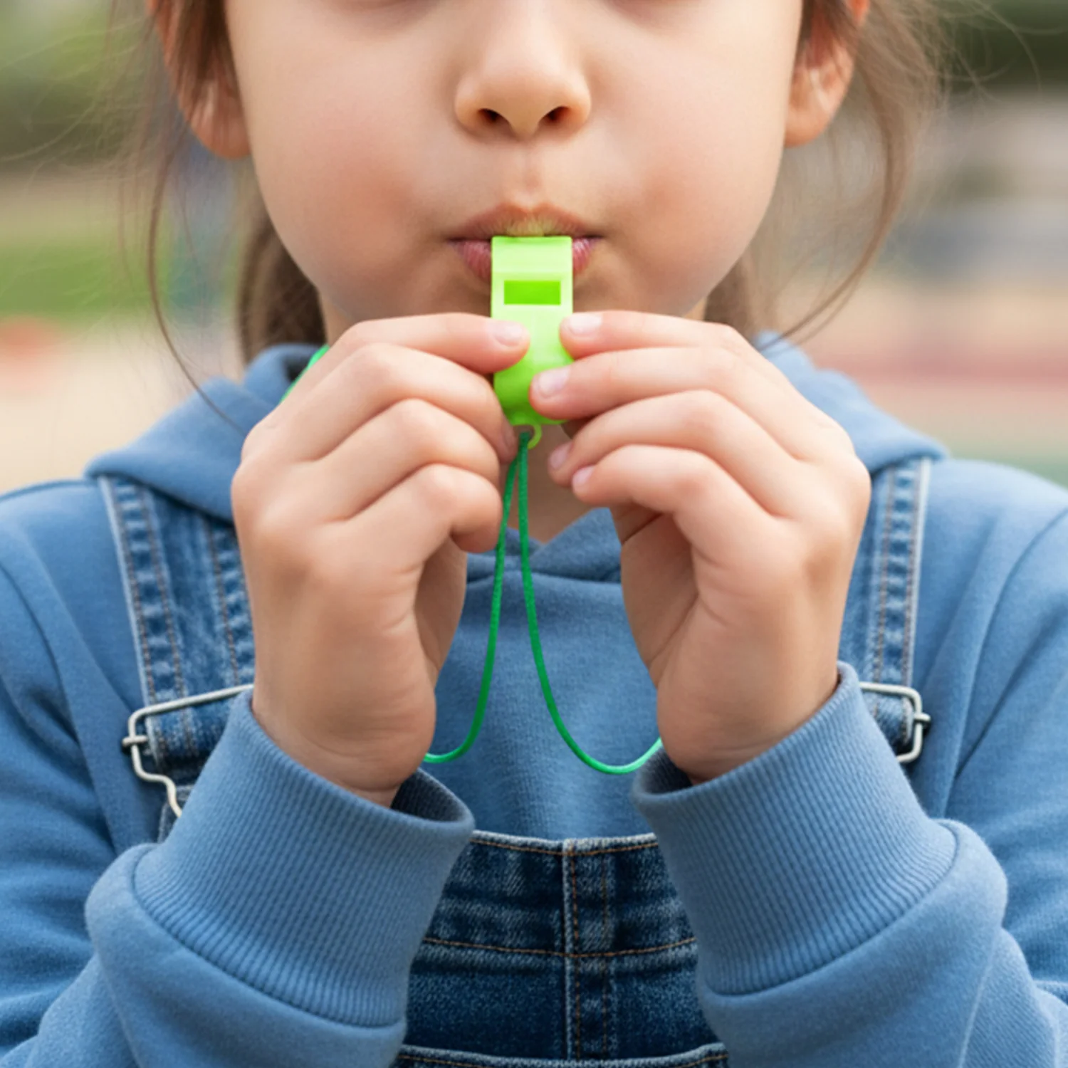 Plastic Sports Whistle with Neck Lanyard Loud Safety Whistle (1 Pc, Mix Color) - Image 5