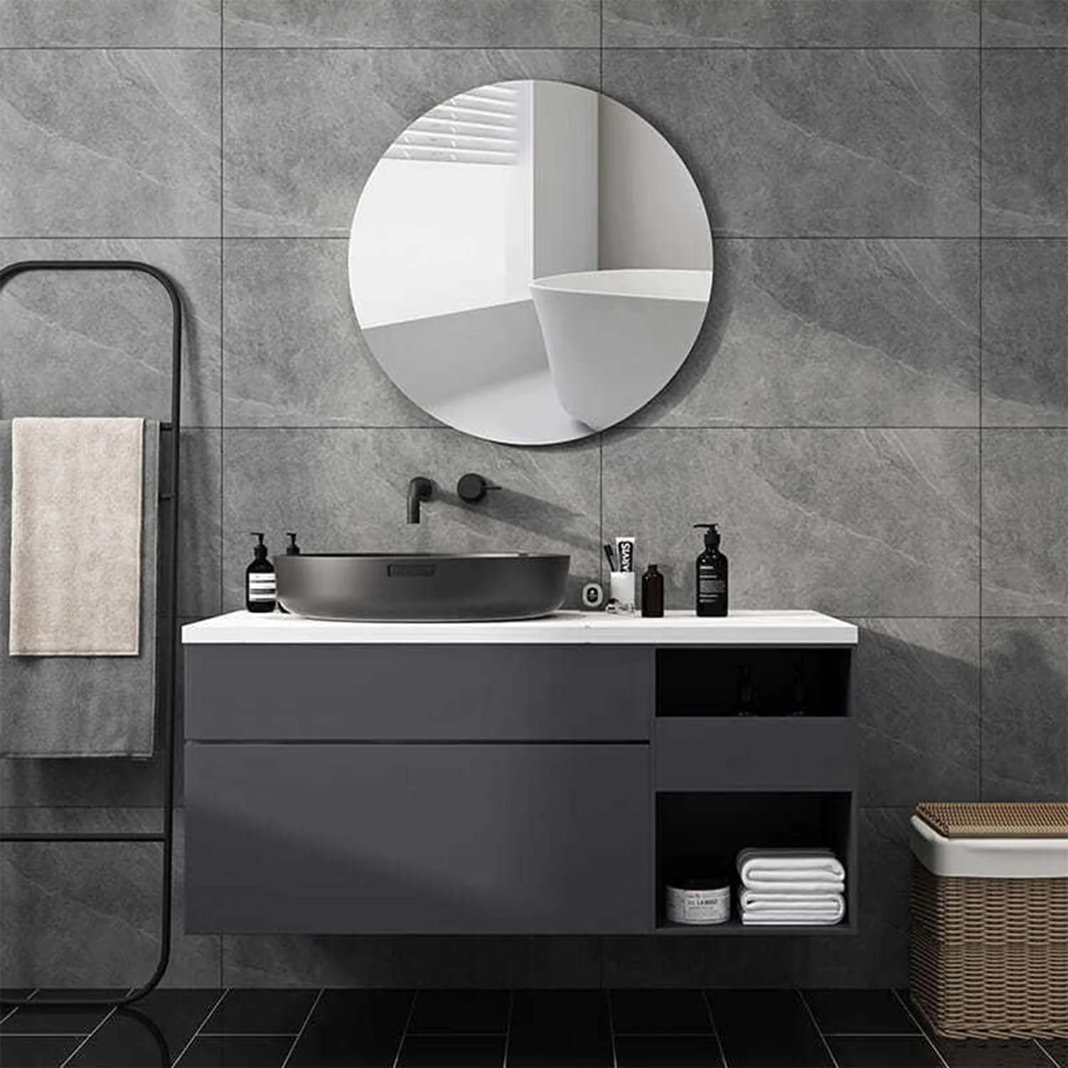 Plastic Square 3D Mirror Wall Stickers (1 Pc) - Image 7