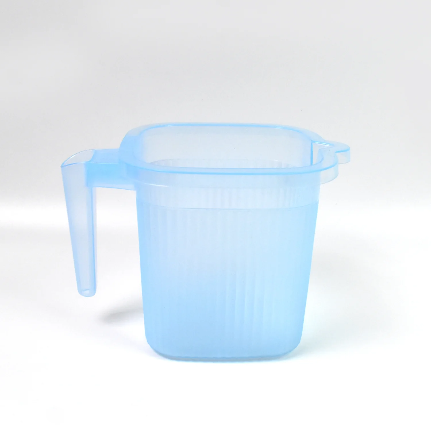 Plastic Square Transparent  Bath Water Mug (1 Pc / 1000 ML / Mix Color) - Image 5