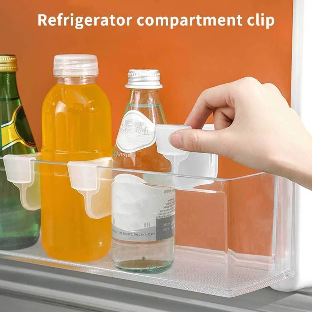 Plastic Storage Baskets – Space Allocator, Refrigerator Organizer Bins (10 Pcs Set) - Image 9