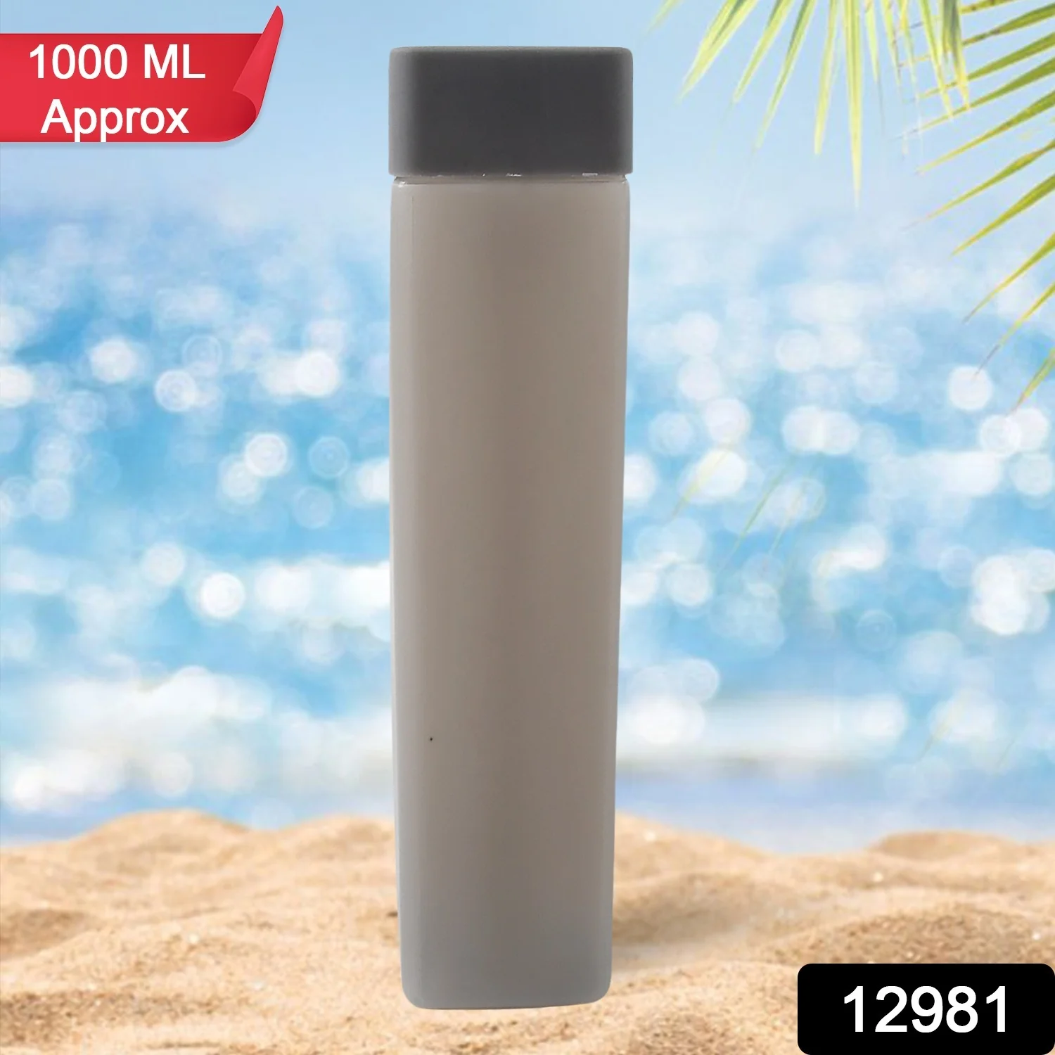 Square Plastic Water Bottle – 1000ml Leakproof BPA-Free for Office, Gym & Home (1 Pc) - Image 2