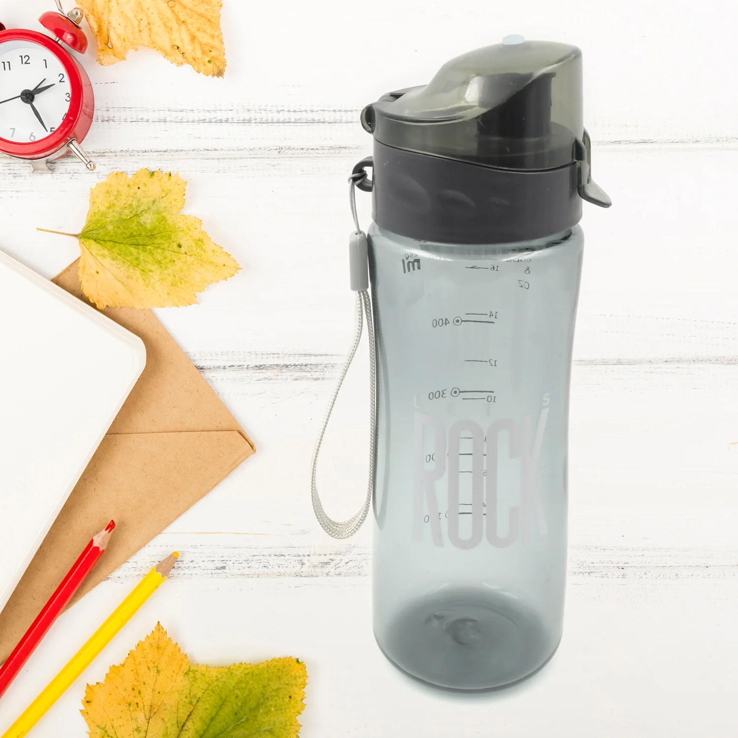 Plastic water bottle Outdoor Sport Bottle With Carry Case, leak proof BPA-free for travel cold and hot water Plastic water bottle with daily water intake for gym and children, Home, Travel, Office Use (1 pc ) - Image 3
