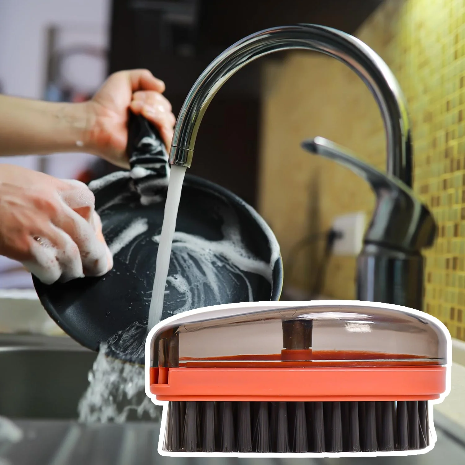 Plastic Wet and Dry Brush for home  (Multicolor, 3 Units) - Image 5