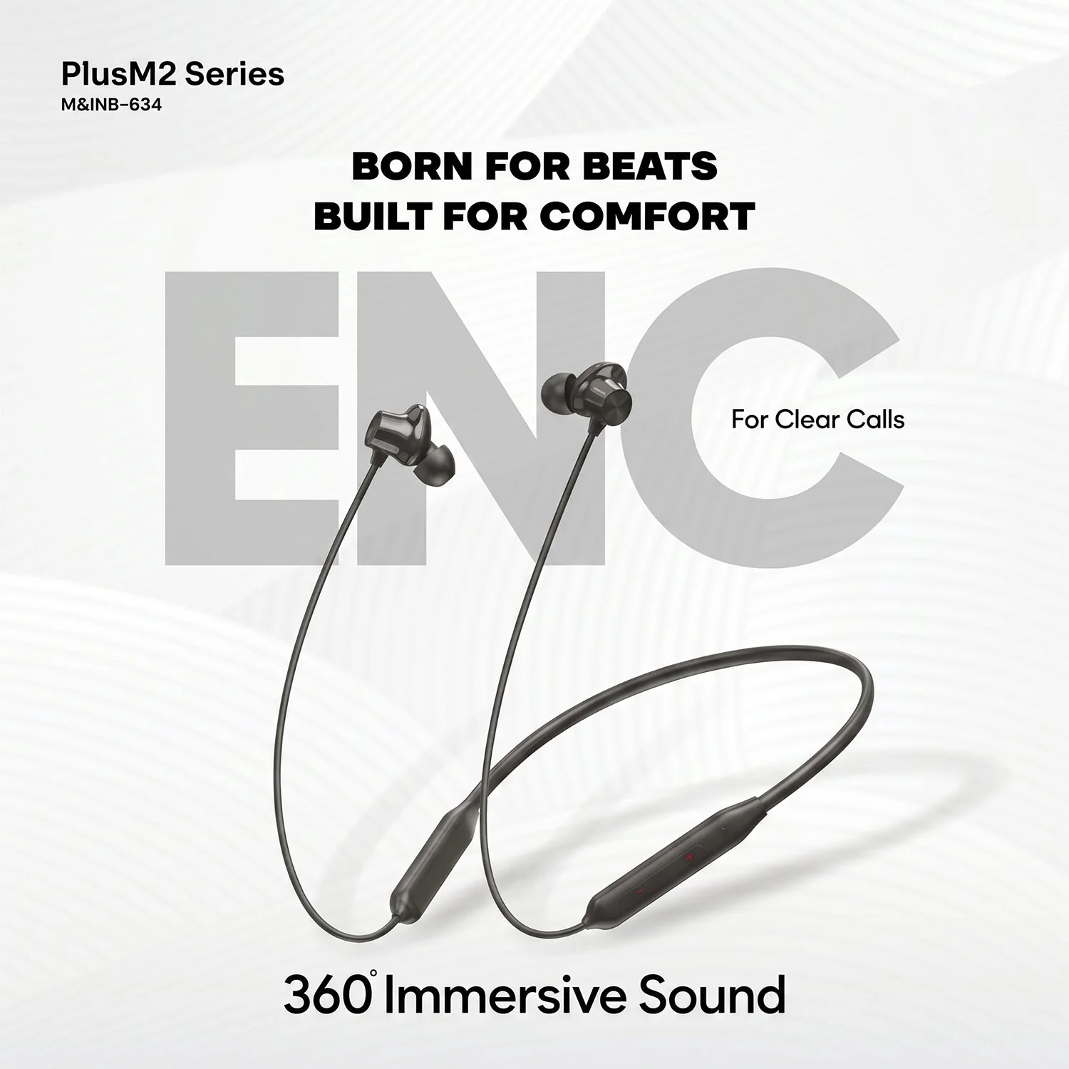PlusM2 Series Wireless Bluetooth Neckband Earphones, Neck band (1 Pc) - Image 6