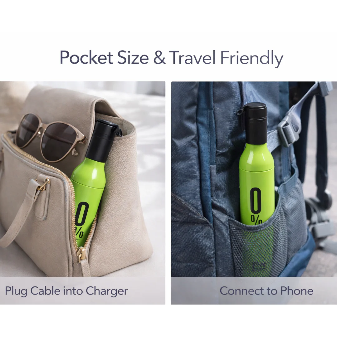 Pocket Folding Wine Bottle Umbrella - Image 2