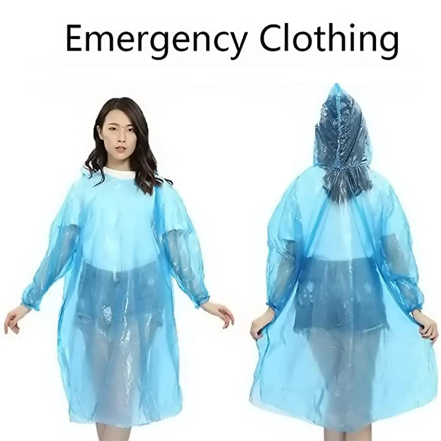 Plastic pocket sized Raincoat, Reusable Free Size Raincoat - Image 6