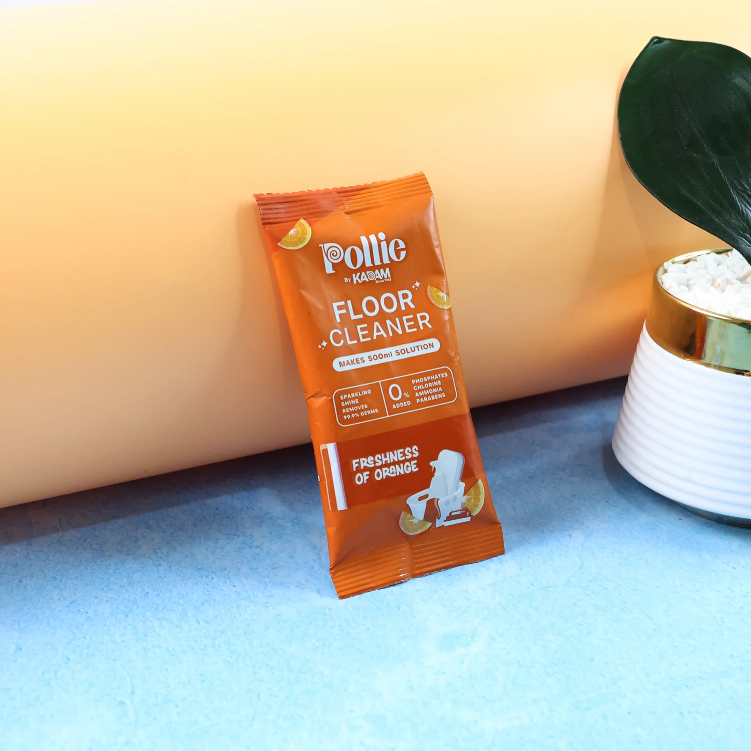 Pollic Kadam Concentrated Floor Cleaner Sachet – Orange Fresh Fragrance (50 Gm) - Image 4