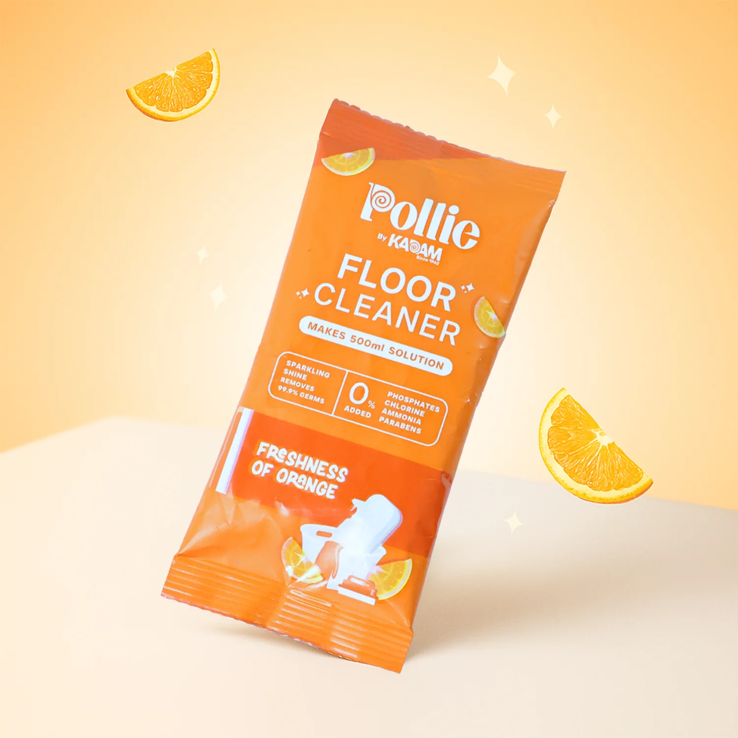 Pollic Kadam Concentrated Floor Cleaner Sachet – Orange Fresh Fragrance (50 Gm) - Image 7