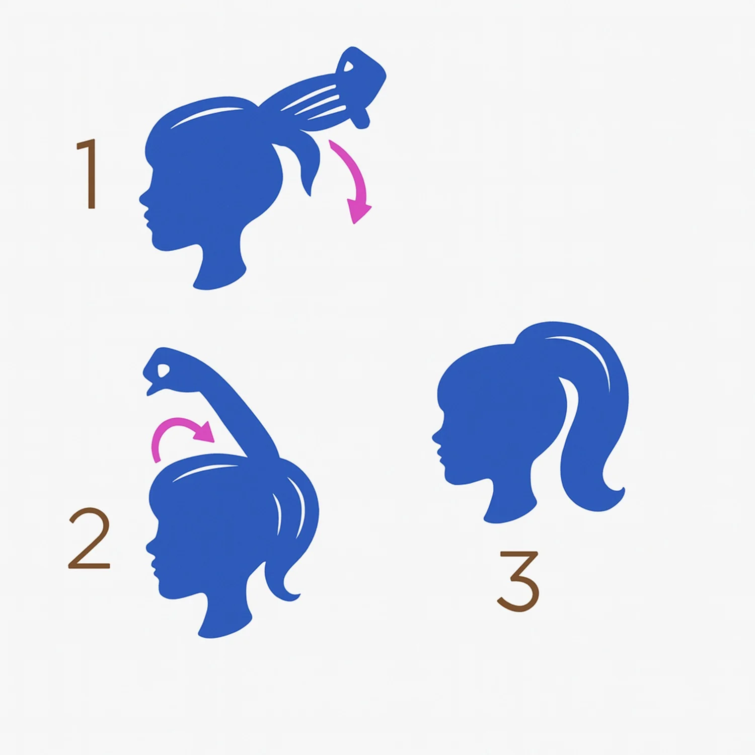 Ponytail Comb with Elastic Loop - (1 Pc) - Image 4
