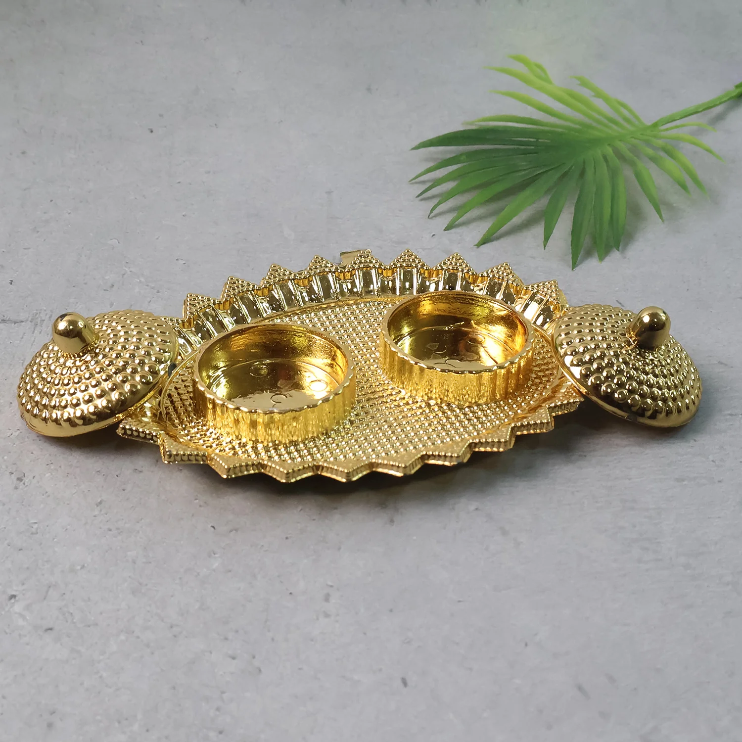 Pooja Kumkum / Roli–Chawal Holder - (1 Pc) - Image 3