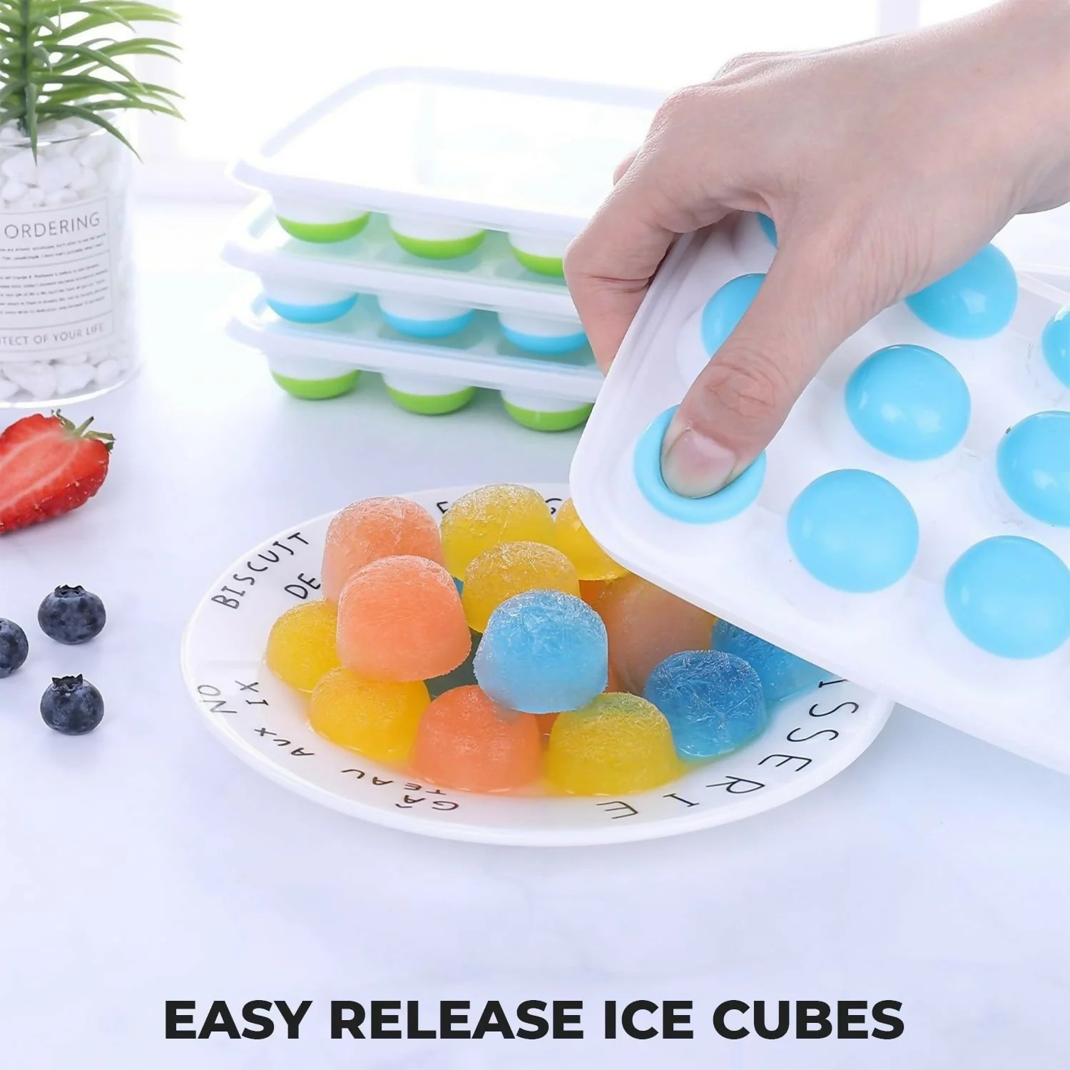 Pop it Ice tray with lid Pack of 2 - Image 4
