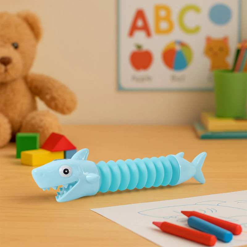 Pop Tube Shark Toy for Kids – Flexible Stretchable Sensory Animal Figure - Image 3