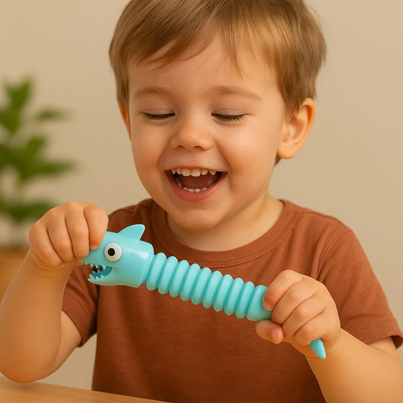 Pop Tube Shark Toy for Kids – Flexible Stretchable Sensory Animal Figure - Image 4