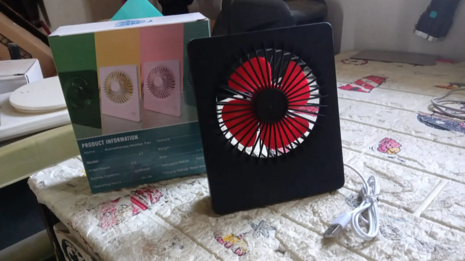 Portable Desk Fan – 1 Speed Setting, Personal Table Fan for Office (1 Pc) - Image 6