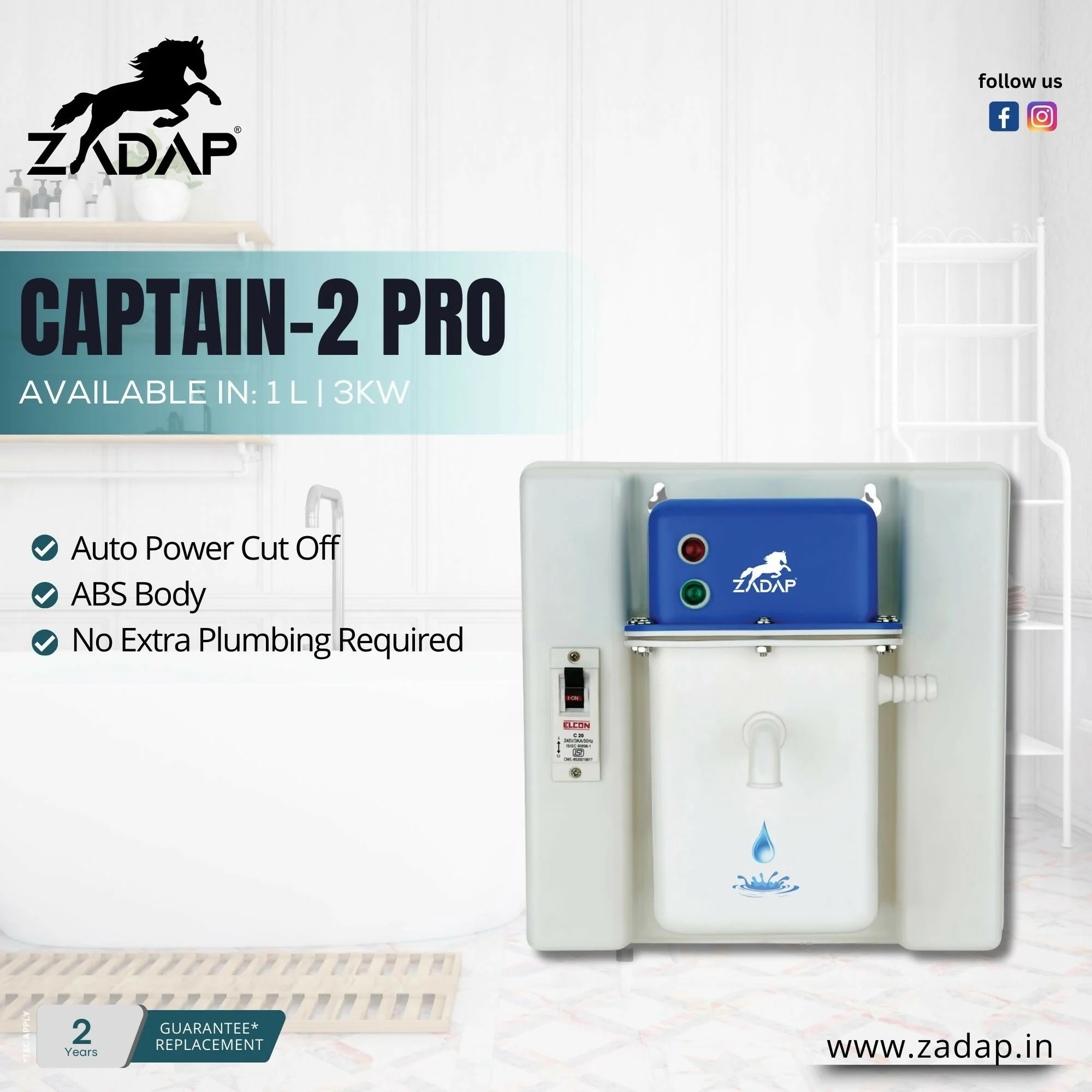ZADAP Portable 3kW Instant Water Heater - Image 14