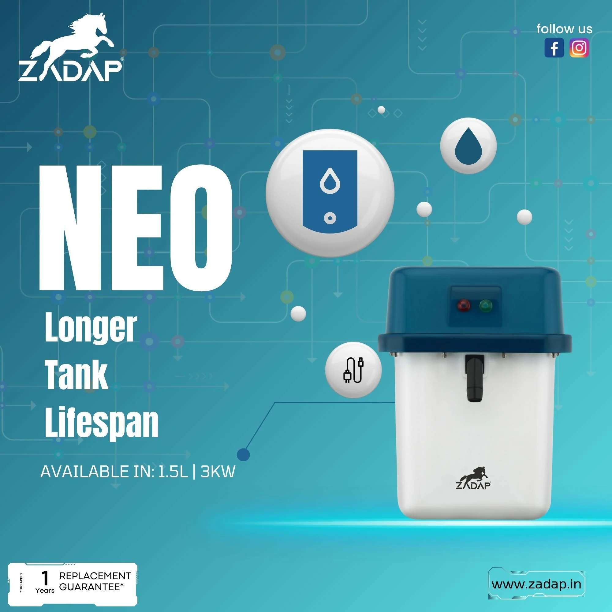 ZADAP Portable 3kW Instant Water Heater - Image 20