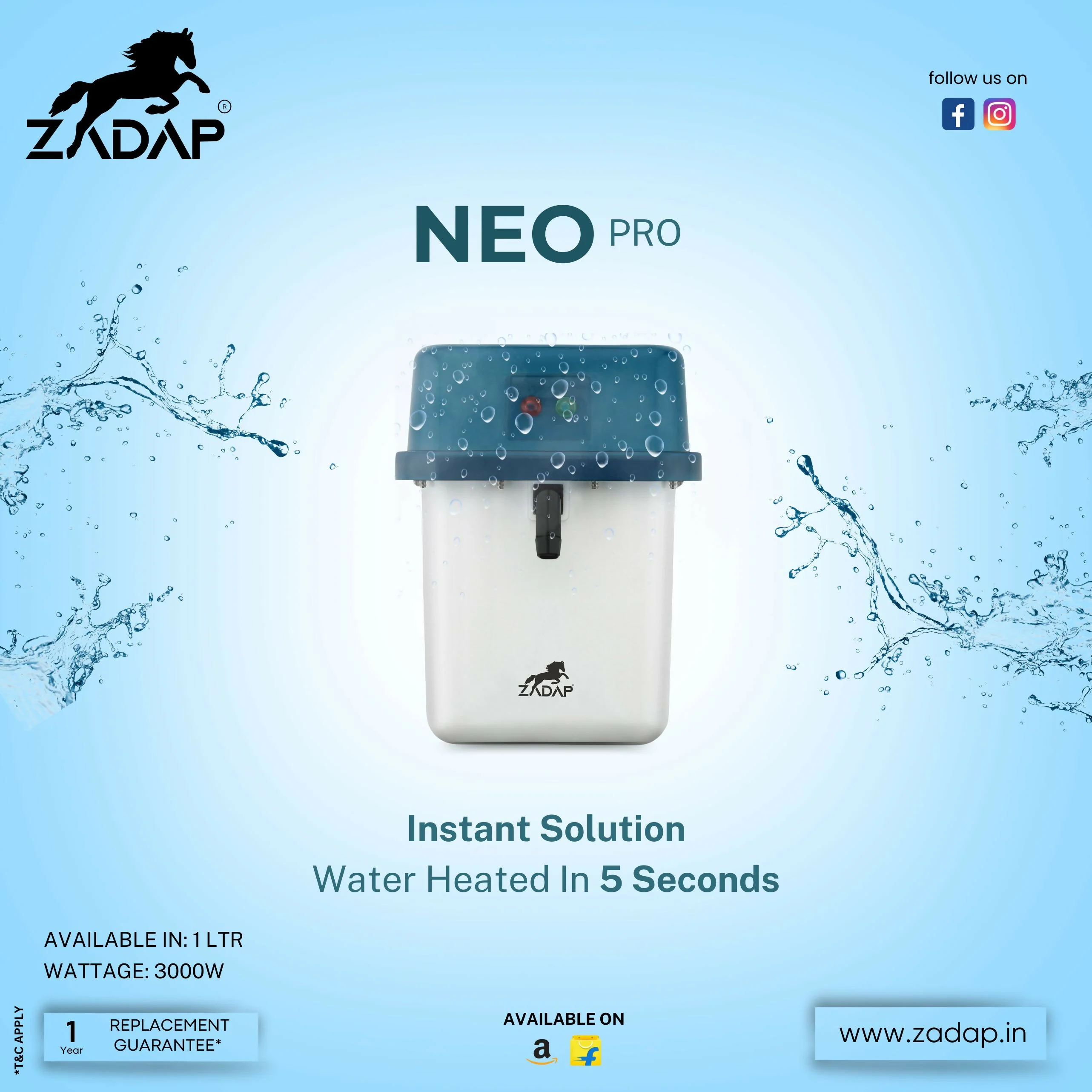 ZADAP Portable 3kW Instant Water Heater - Image 24