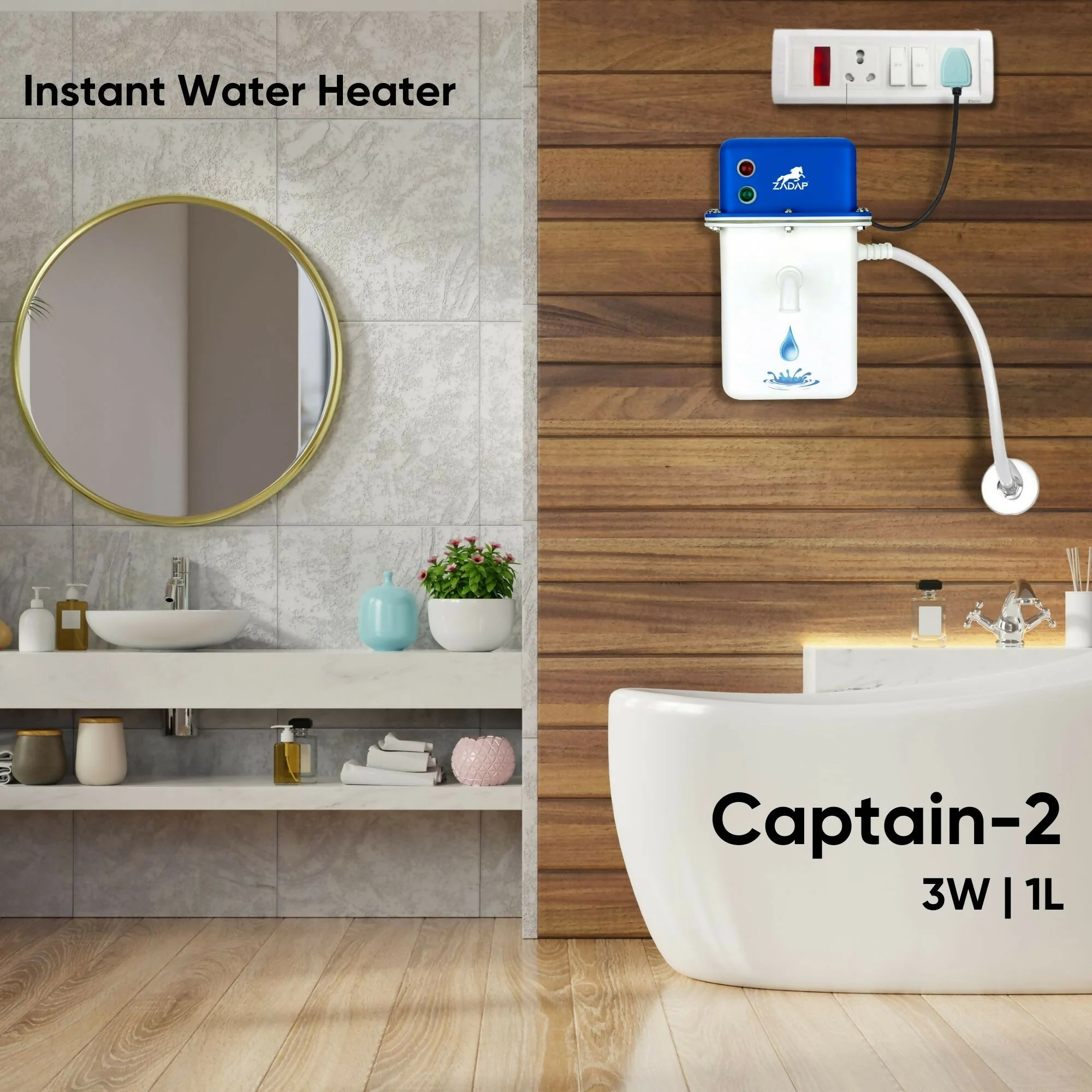 ZADAP Portable 3kW Instant Water Heater - Image 4