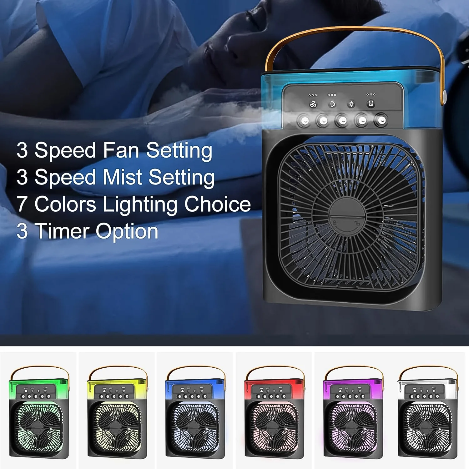 Portable Air Conditioner Fan - Personal Desk Cooling Fan (Battery Not Included) - Image 4
