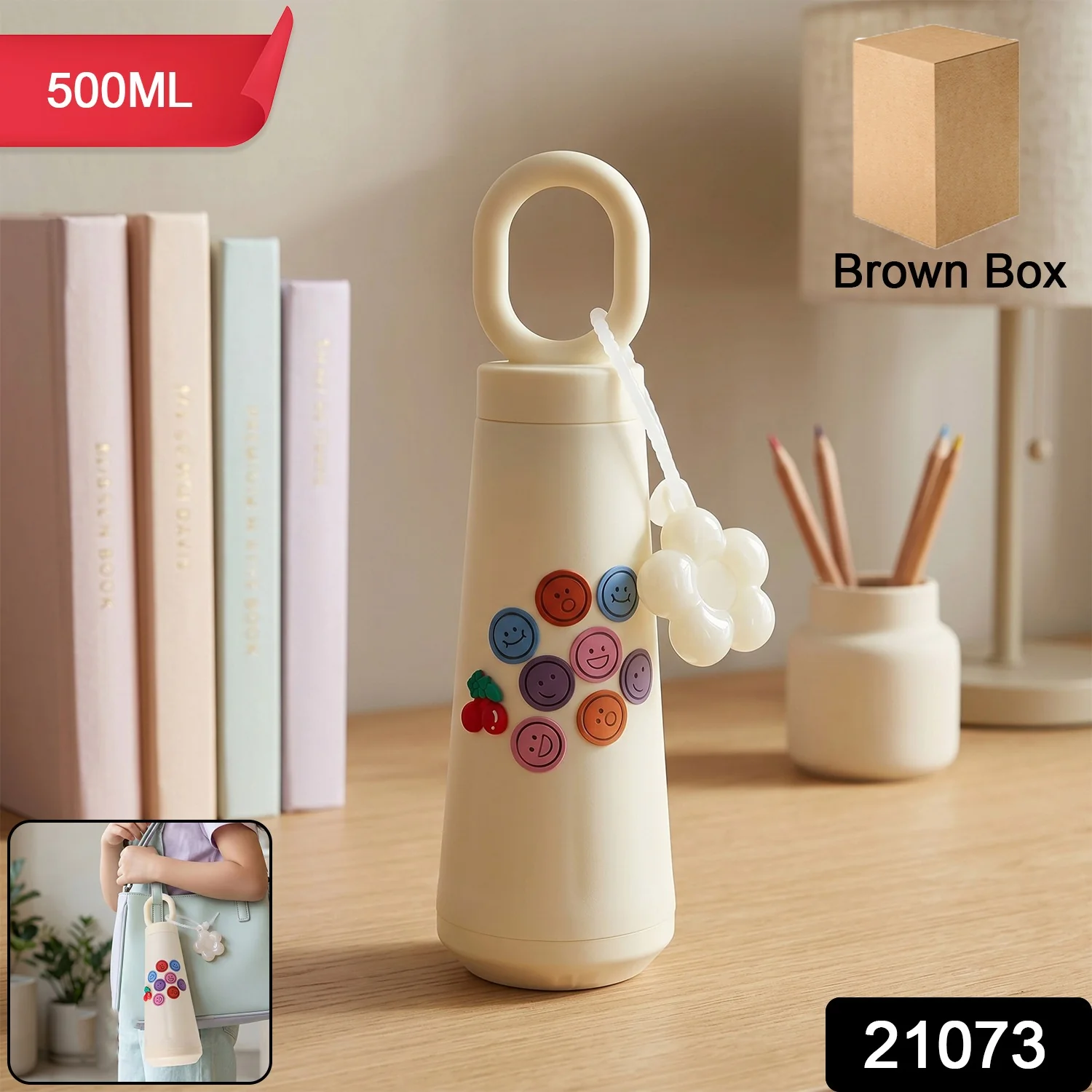 Portable and Stylish Water Glass Bottle (500 ML) - Image 2