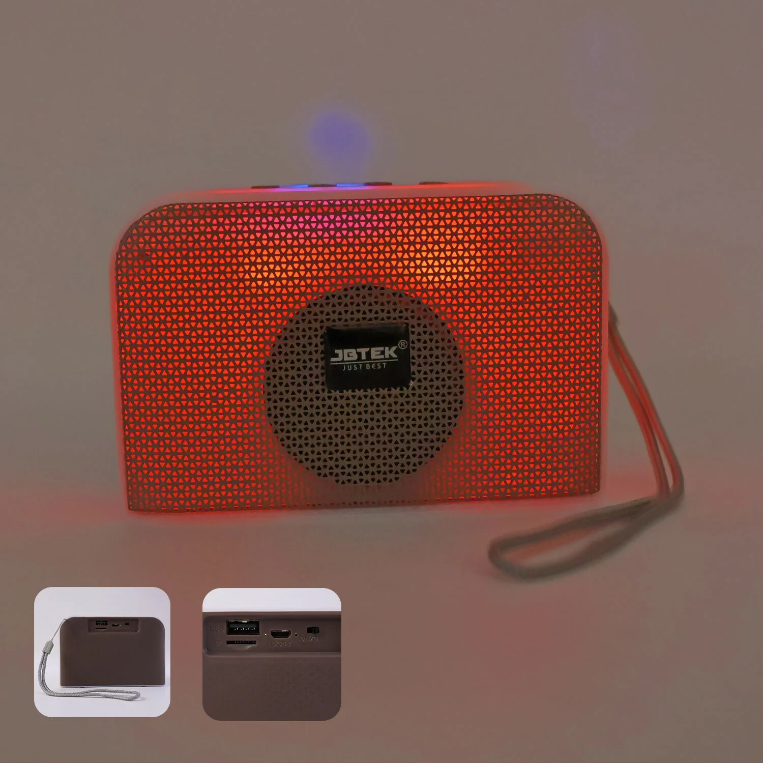 Portable Bluetooth Speaker with RGB LED Light USB TF FM AUX Support (Mix Color) - Image 2