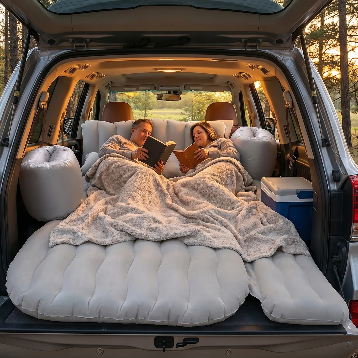 Portable Car Air Mattress Bed Set with 2 Pillows and Air Pump - Image 5