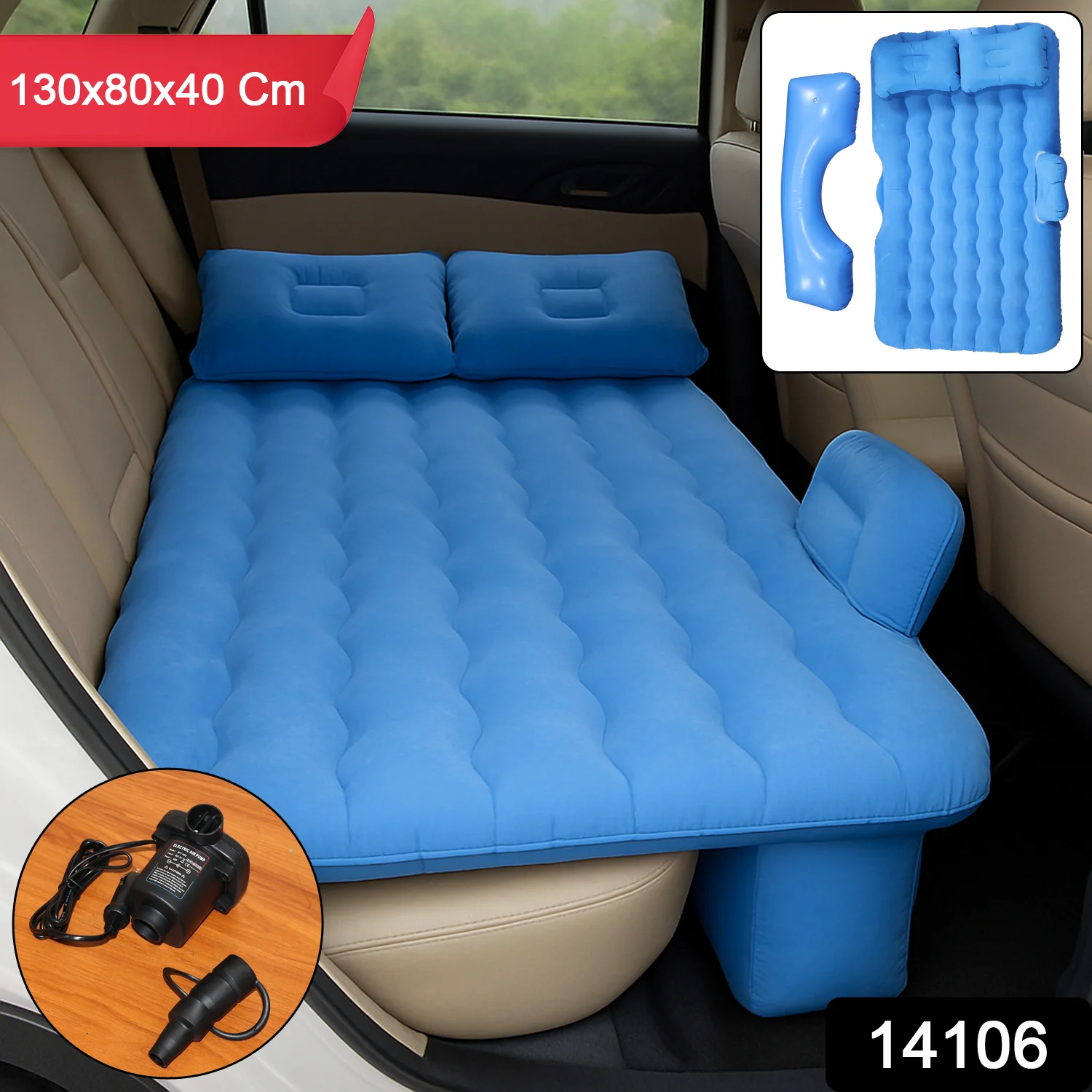 Portable Car Backseat Inflatable Air Mattress Bed (1 Pc) - Image 2