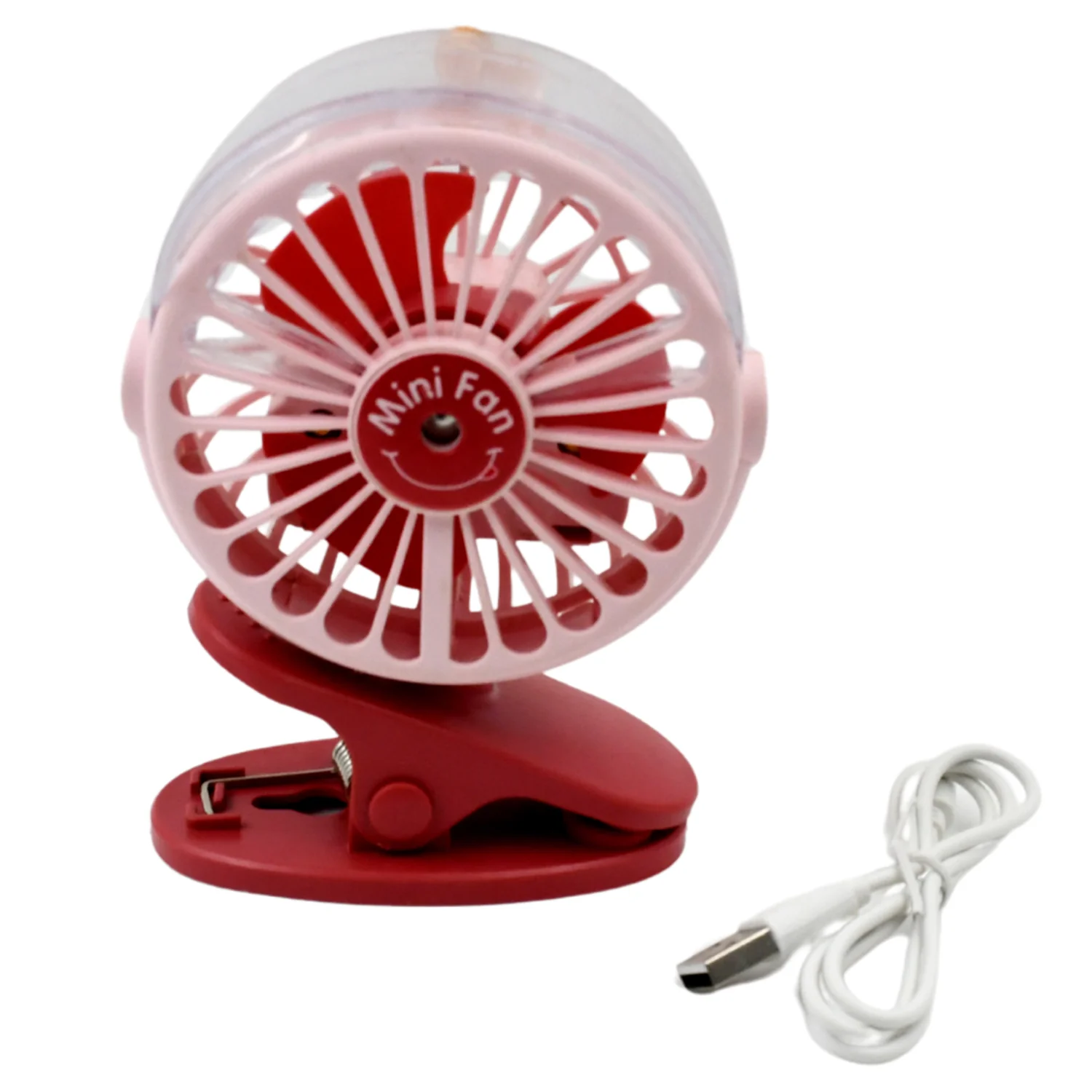 Portable Clip-on Fan, Battery Operated, With Light & Spray, Small Yet Powerful USB Table Fan, 3-Speed Quiet Rechargeable Mini Desk Fan, 360° Rotation, Personal Cooling Fan for Home, Office, Camping - Image 6
