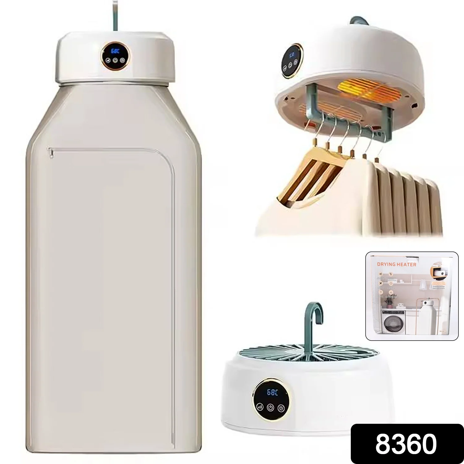 Portable Clothes Dryer, Mini Laundry Dryers with Low Noise (1 Set) - Image 2