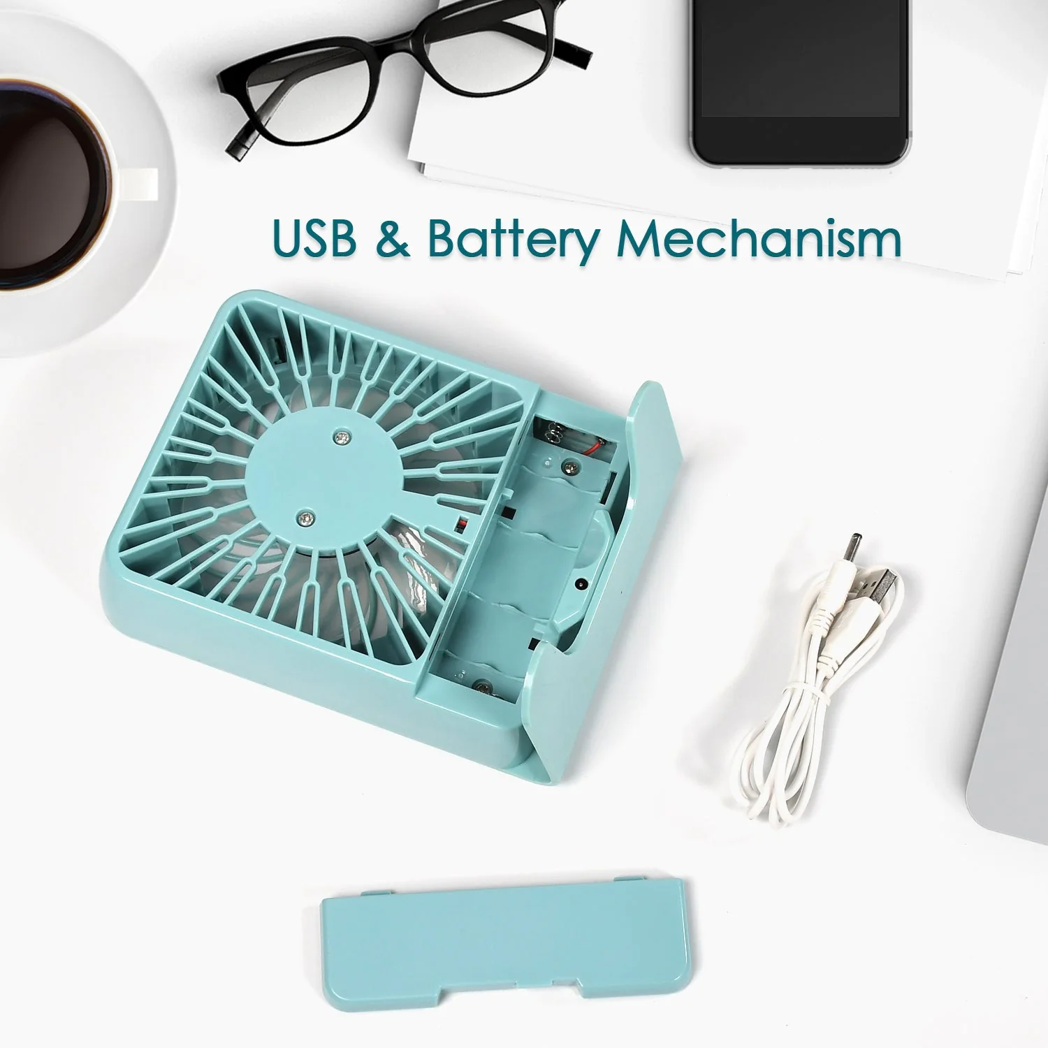 Portable Desk Fan – Big Table Fan (Battery Not Included) - Image 6