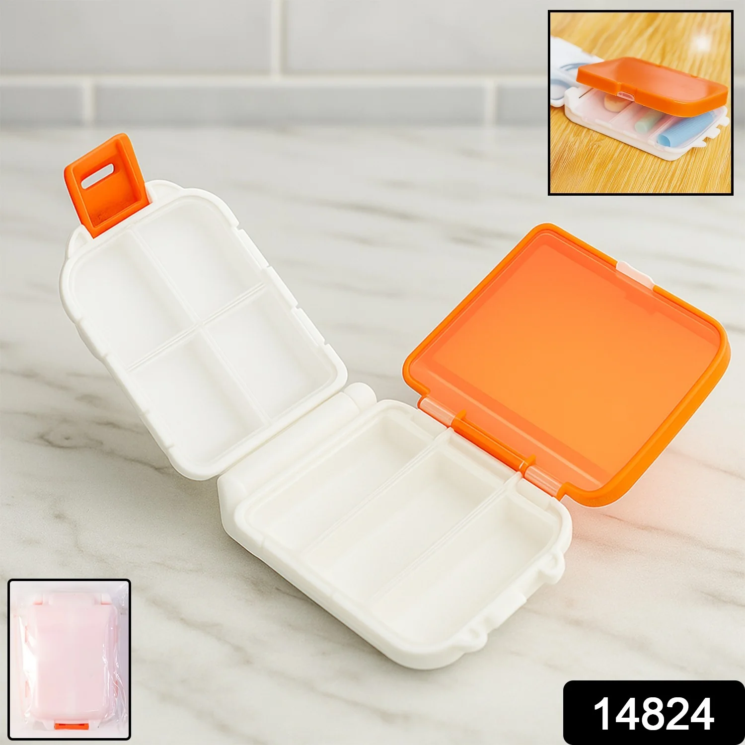 Portable Dual-Sided Pill Organizer Box (1 Pc) - Image 2