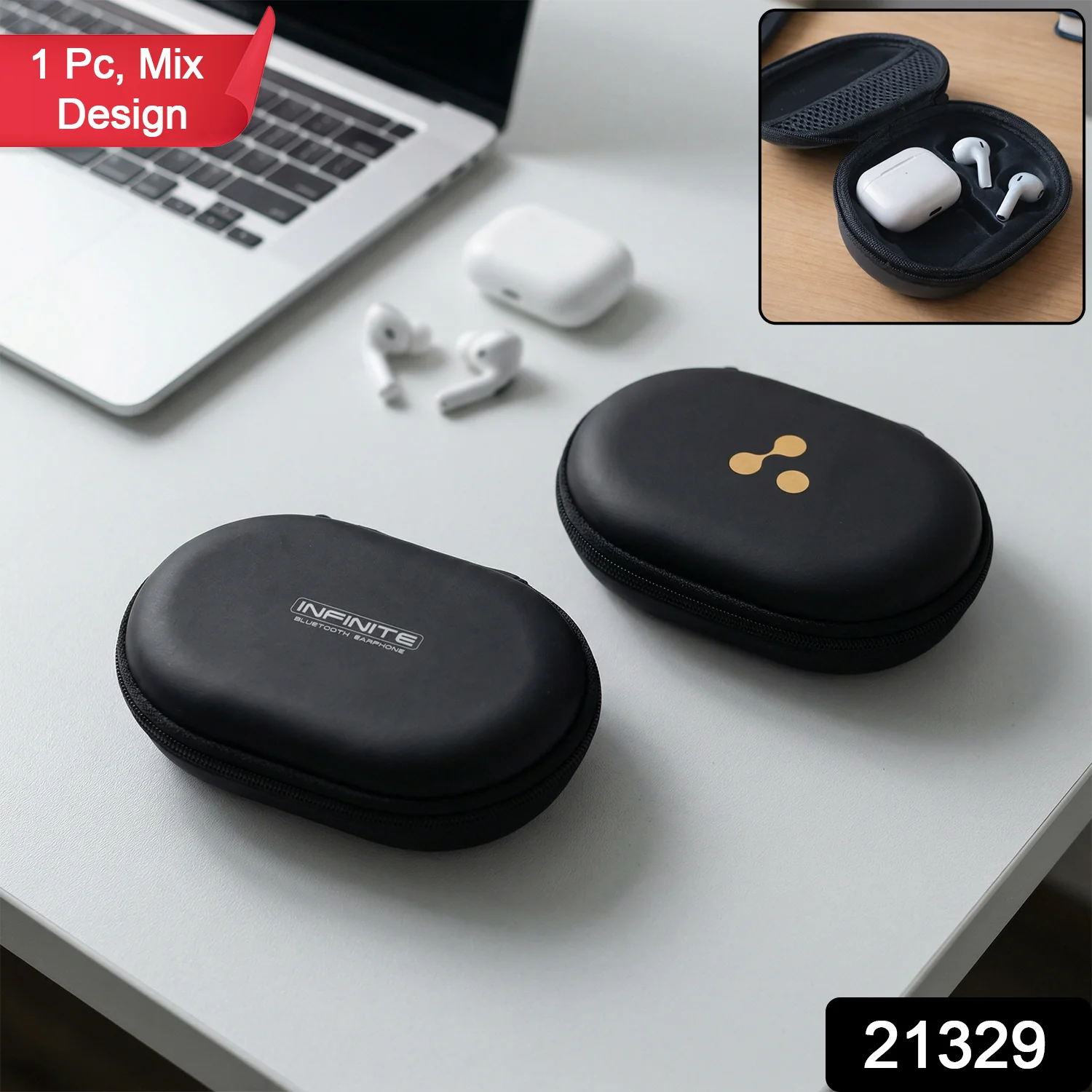 Mix Design Wireless Bluetooth Earbuds Case - 1 Pc - Image 2