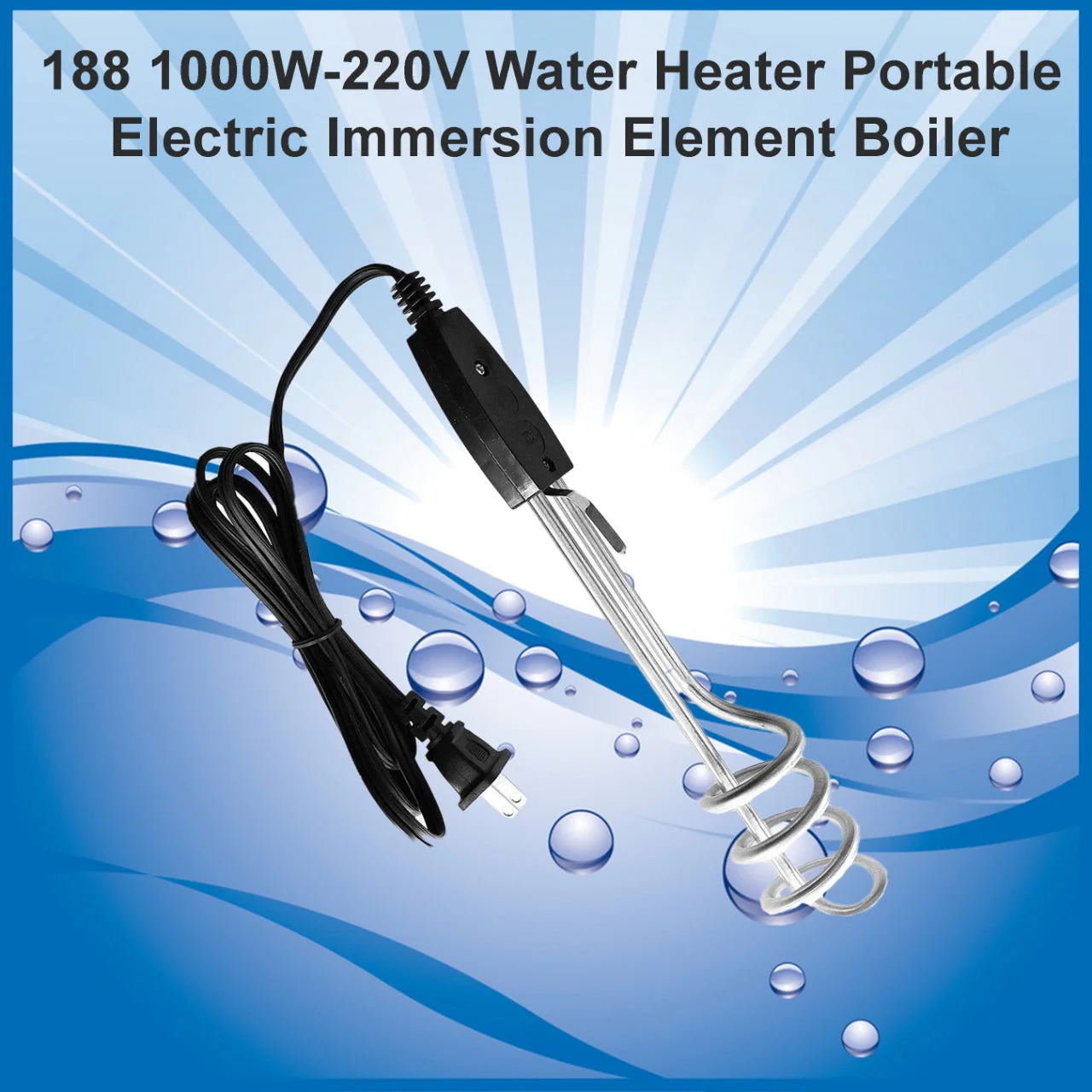 1000W-220V Water Heater Portable Electric Immersion Element Boiler - Image 9