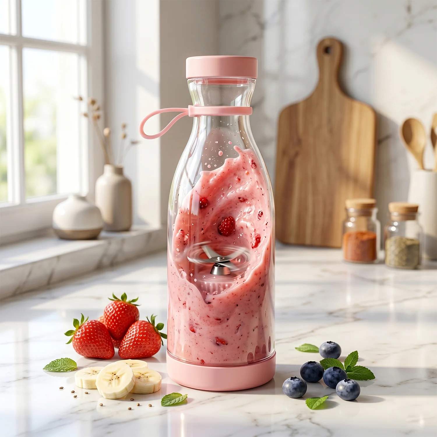 Portable Electric Juicer Blender Bottle 380 ML - Image 4