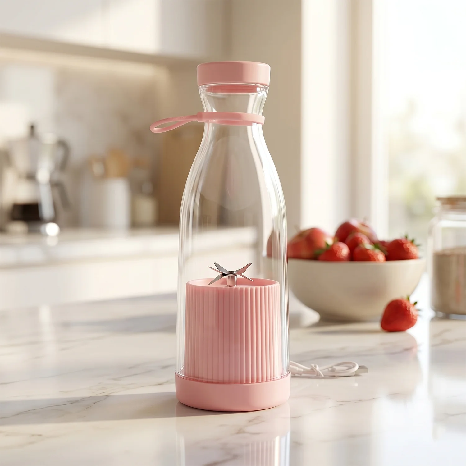 Portable Electric Juicer Blender Bottle 380 ML - Image 7
