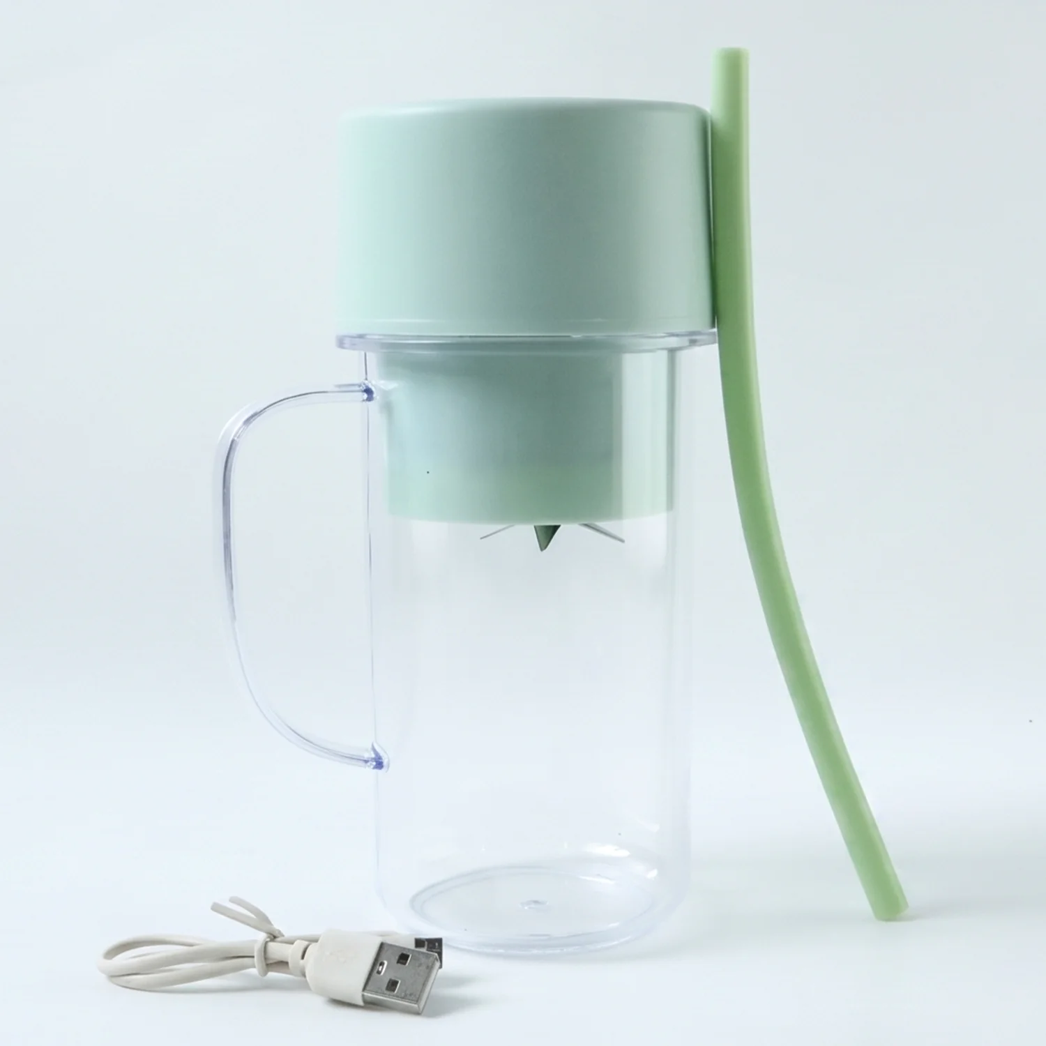 Portable Electric Juicer Mixer Grinder with Handle (1 Pc, 340 ML) - Image 4