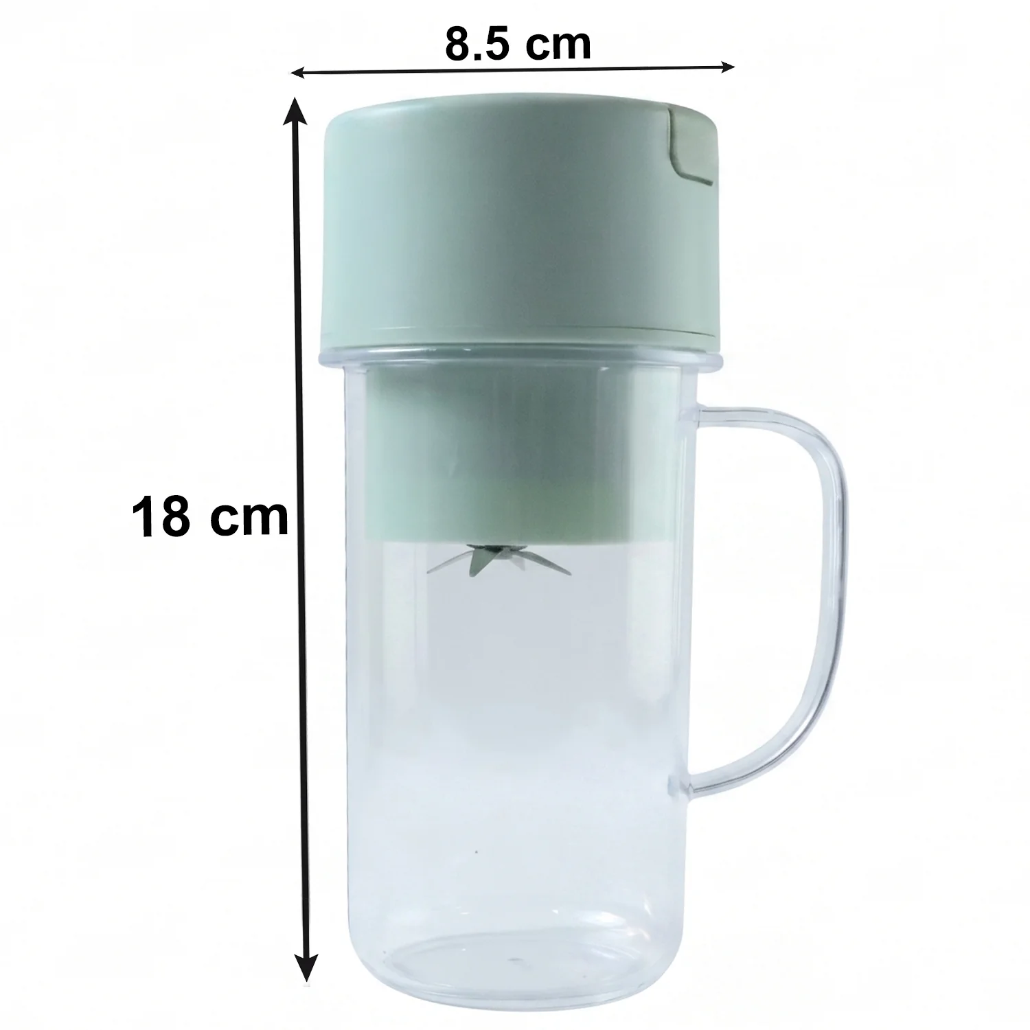 Portable Electric Juicer Mixer Grinder with Handle (1 Pc, 340 ML) - Image 6