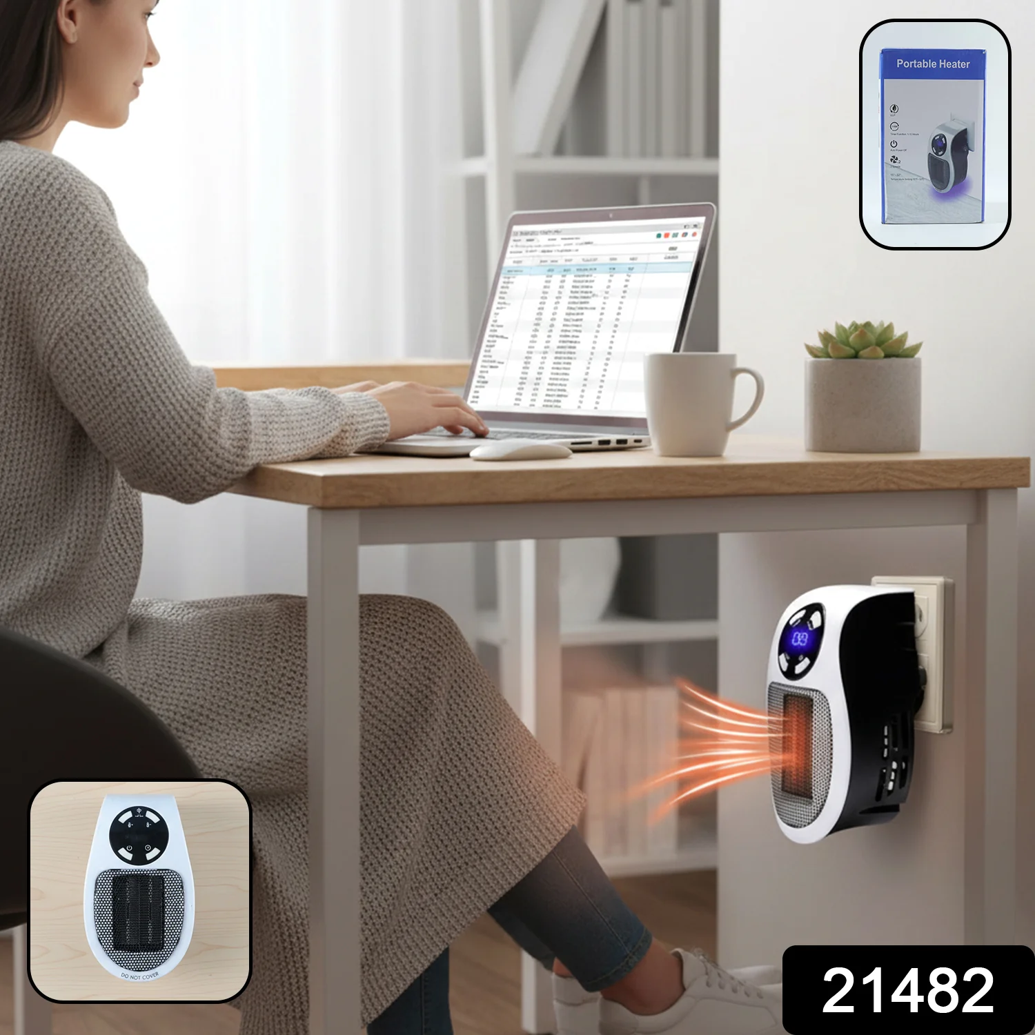 Portable Electric Plug-In Room Heater (1 Pc) - Image 2