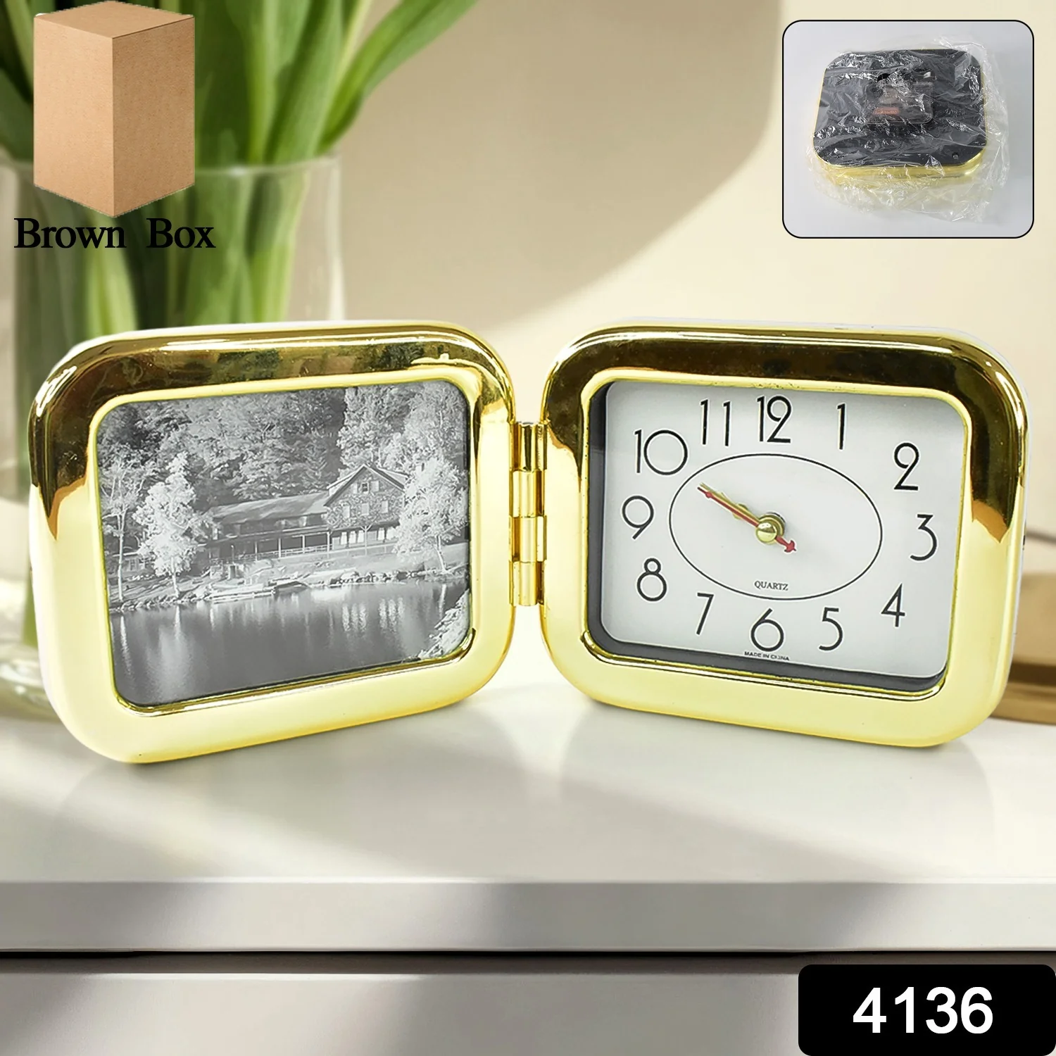 Portable Foldable Desk Clock – Space-Saving and Stylish (1 Pc) - Image 2