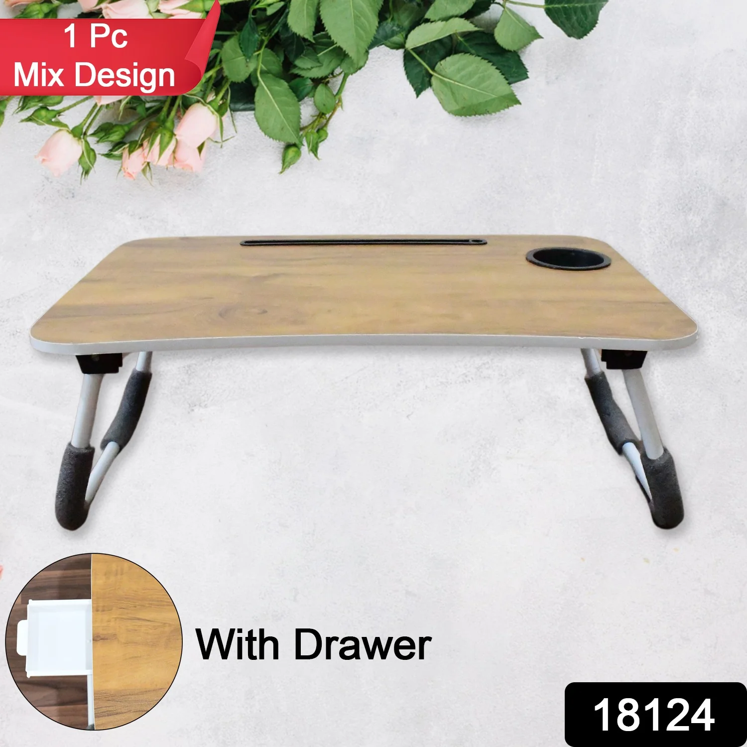 Multi-Purpose Laptop Desk (1 Pc / Mix Plain Design / 58×38 Cm) - Image 2