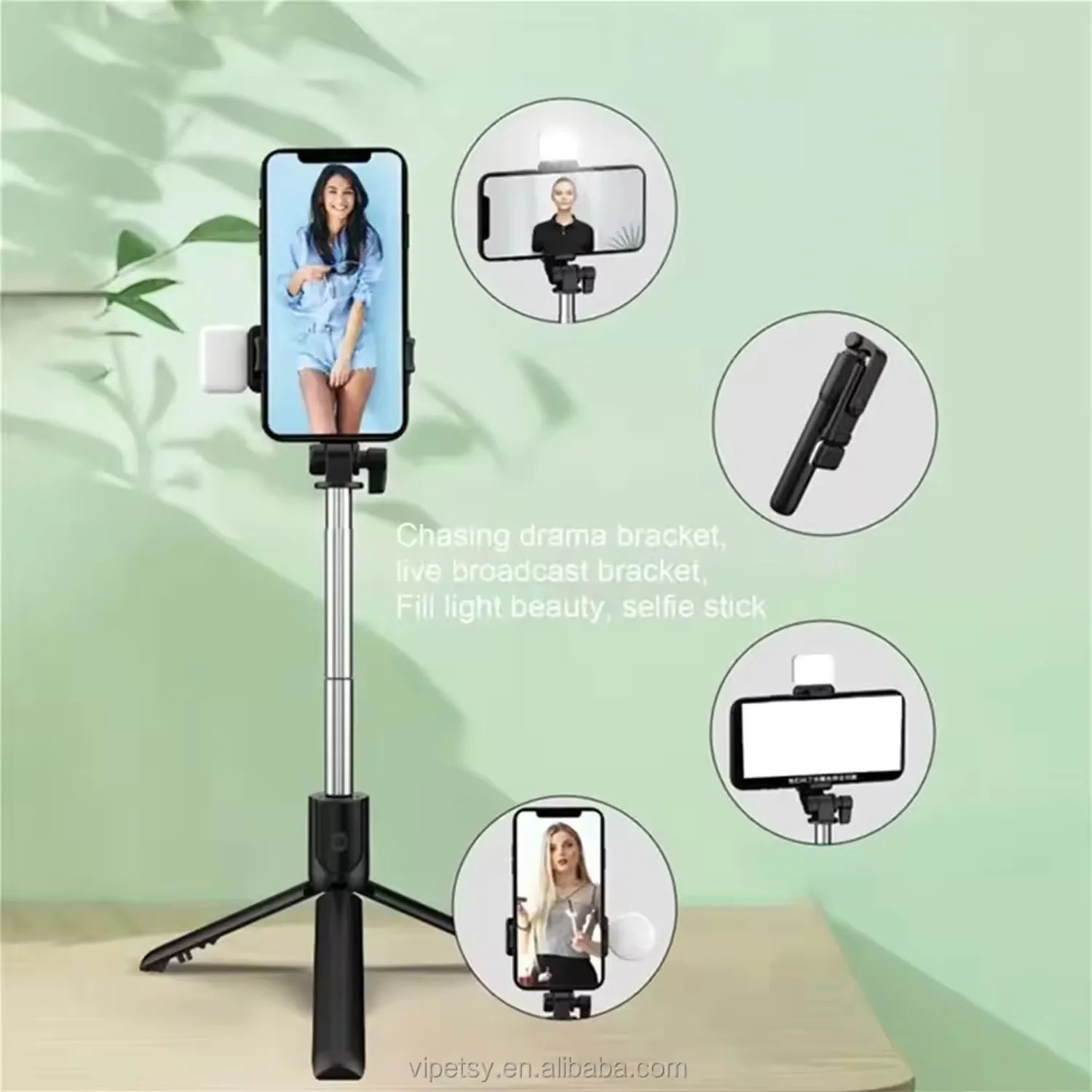 Portable Foldable Selfie Stick with Remote Control, YouTuber Video Recording (1 Pc) - Image 8