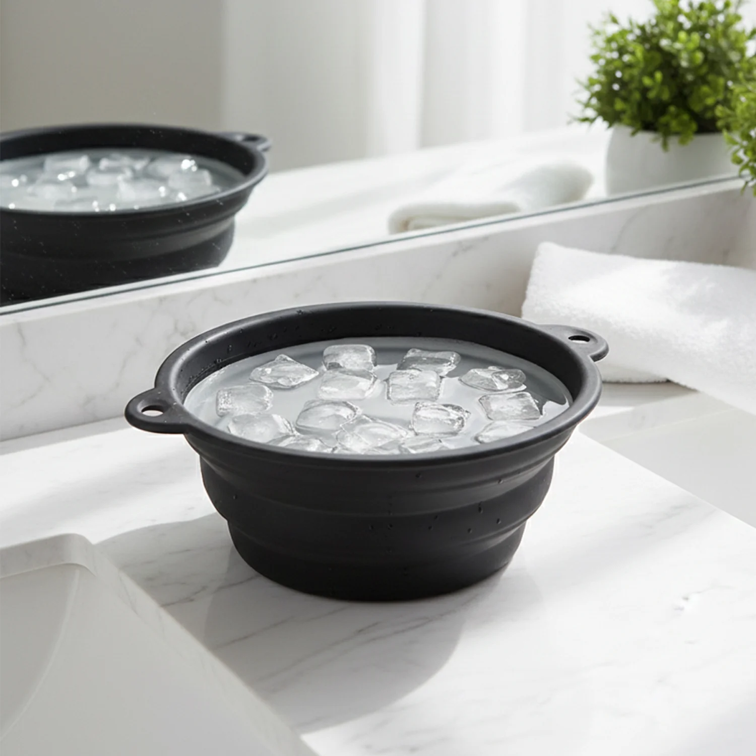 Portable Foldable Silicone Ice Bath Bowl (1 Pc) - Image 7