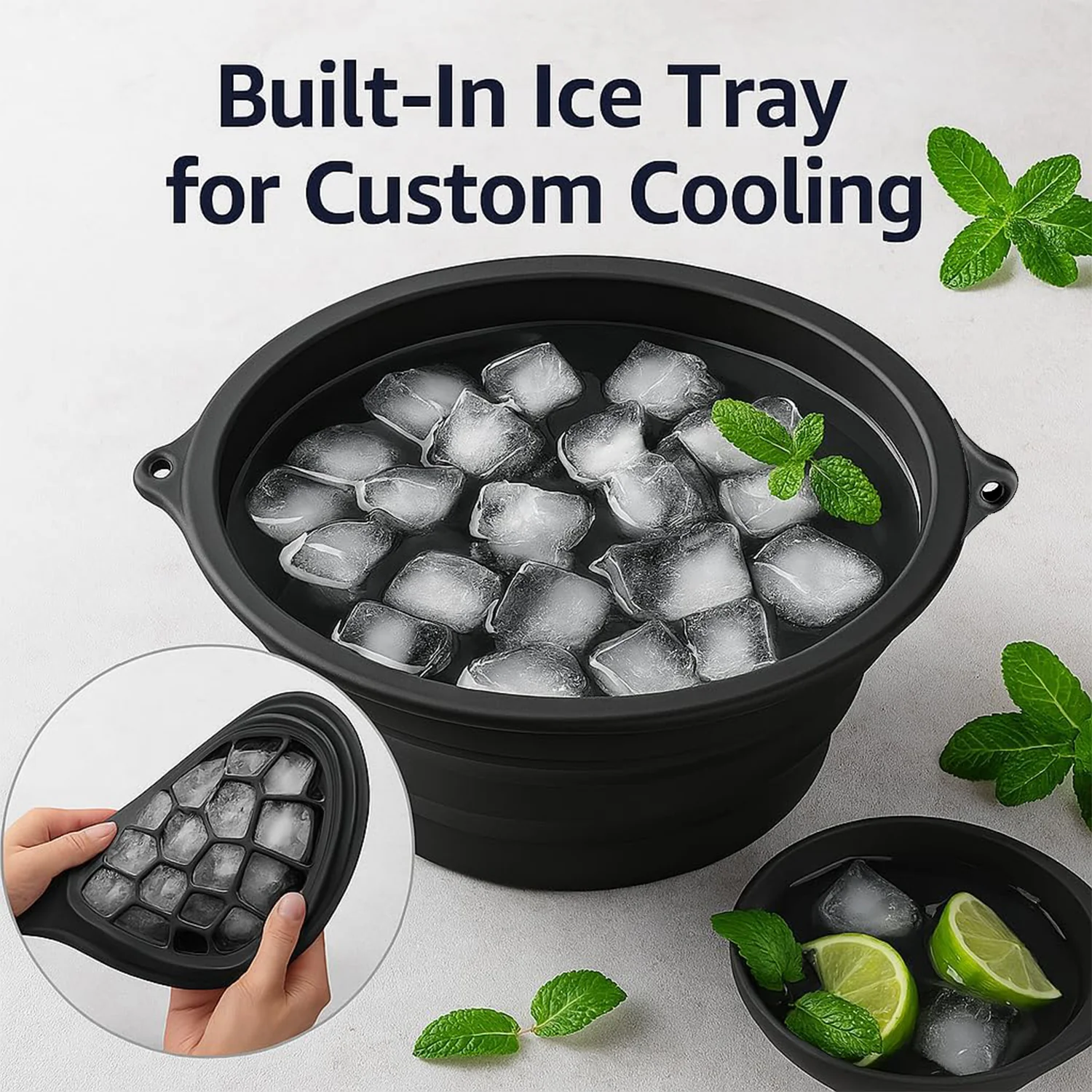 Portable Foldable Silicone Ice Bath Bowl (1 Pc) - Image 8