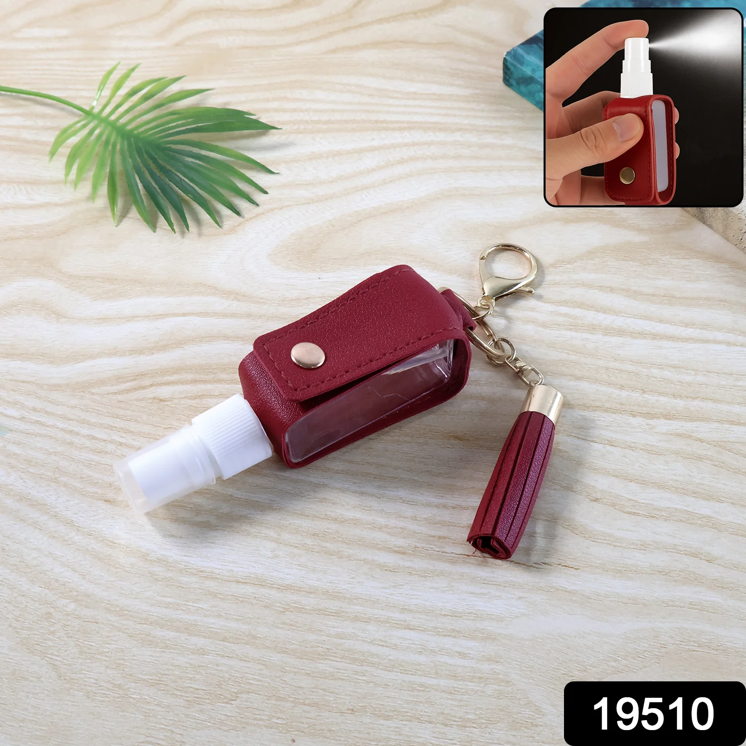 Portable Hand Sanitizer Holder Keychain with Tassel (1 Pc) - Image 2
